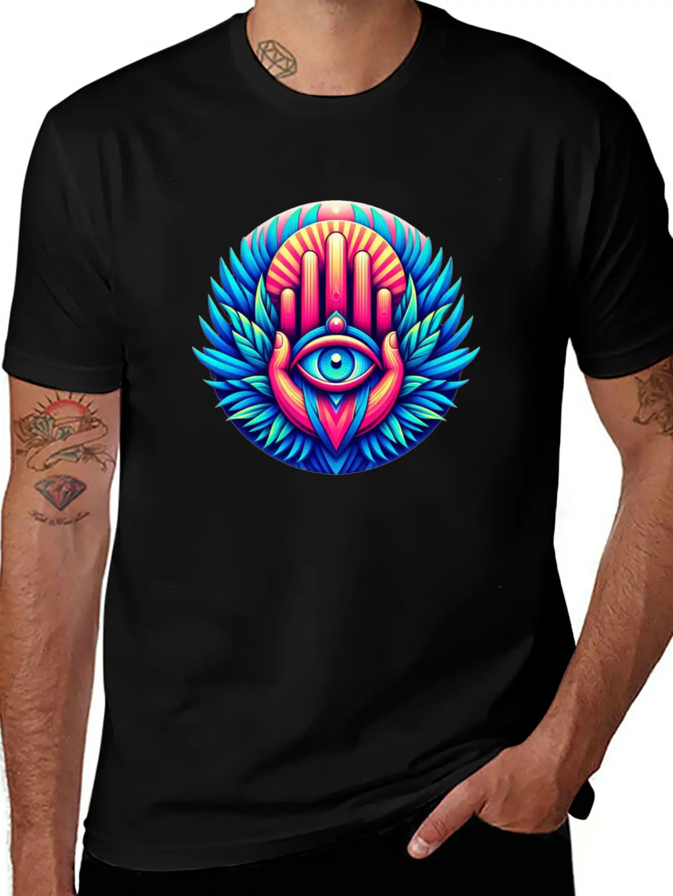 Khmissa Vibration Unisex Short Sleeve Soft Cotton T-Shirt – Casual Everyday Wear
