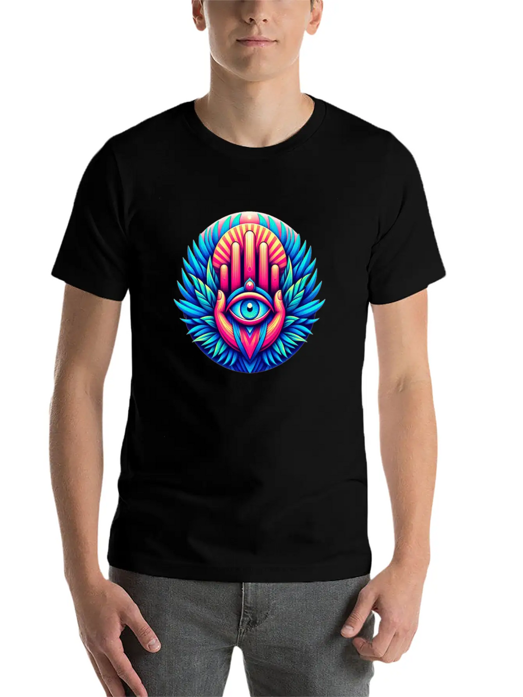 Khmissa Vibration Unisex Short Sleeve Soft Cotton T-Shirt – Casual Everyday Wear
