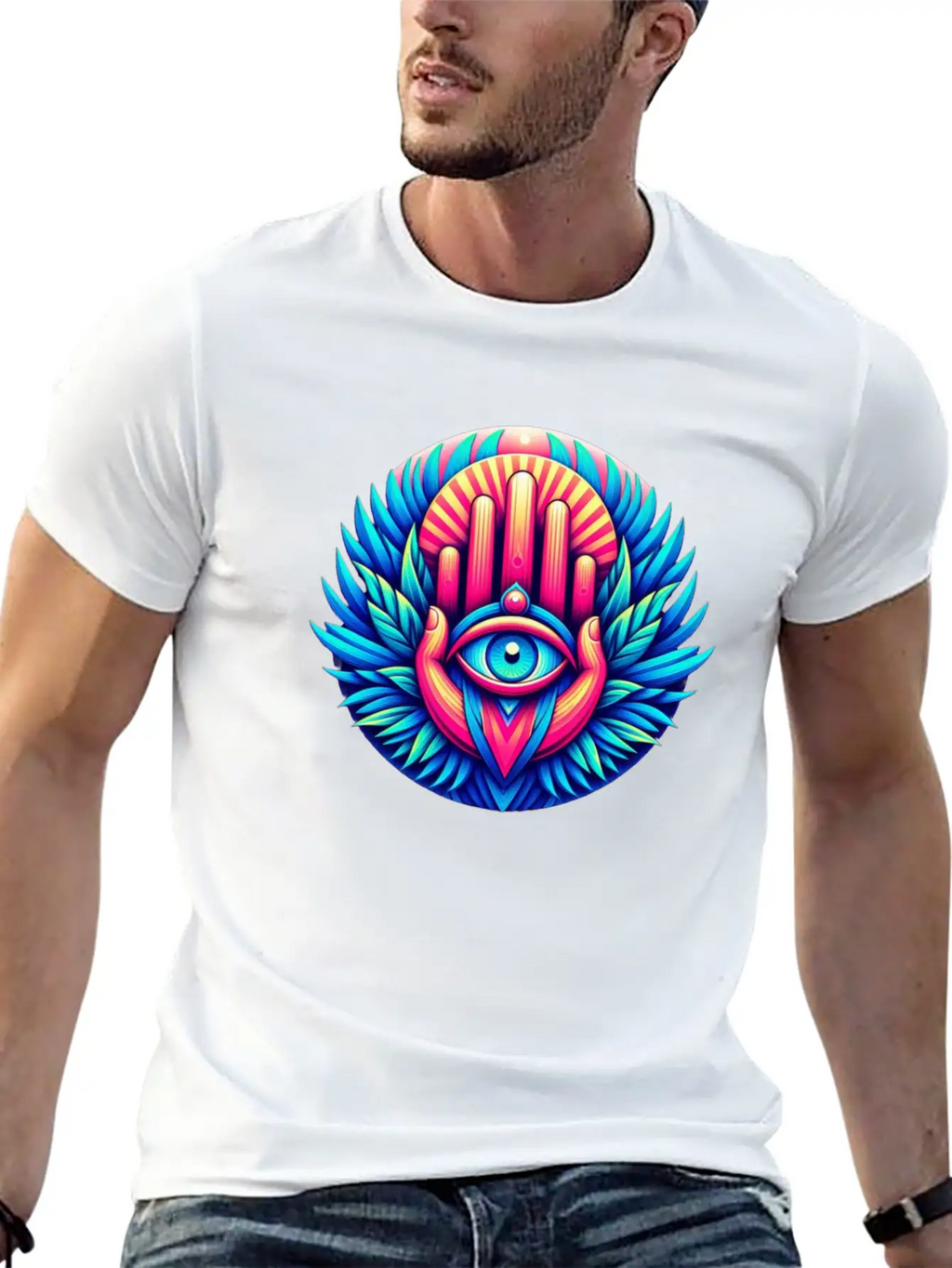 Khmissa Vibration Unisex Short Sleeve Soft Cotton T-Shirt – Casual Everyday Wear