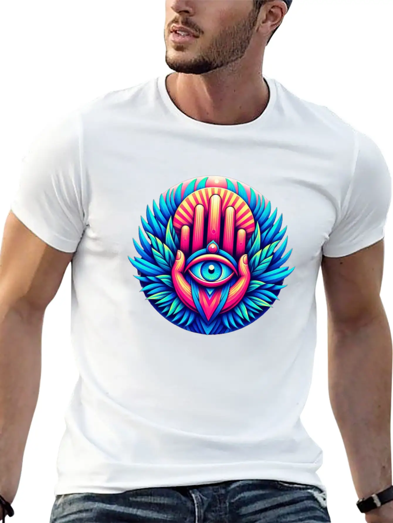 Khmissa Vibration Unisex Short Sleeve Soft Cotton T-Shirt – Casual Everyday Wear