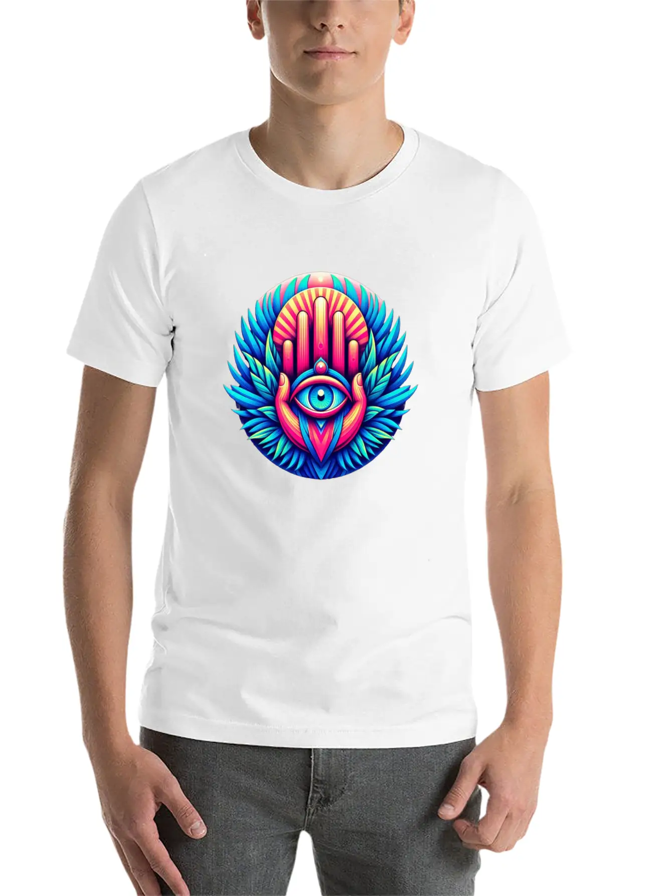 Khmissa Vibration Unisex Short Sleeve Soft Cotton T-Shirt – Casual Everyday Wear