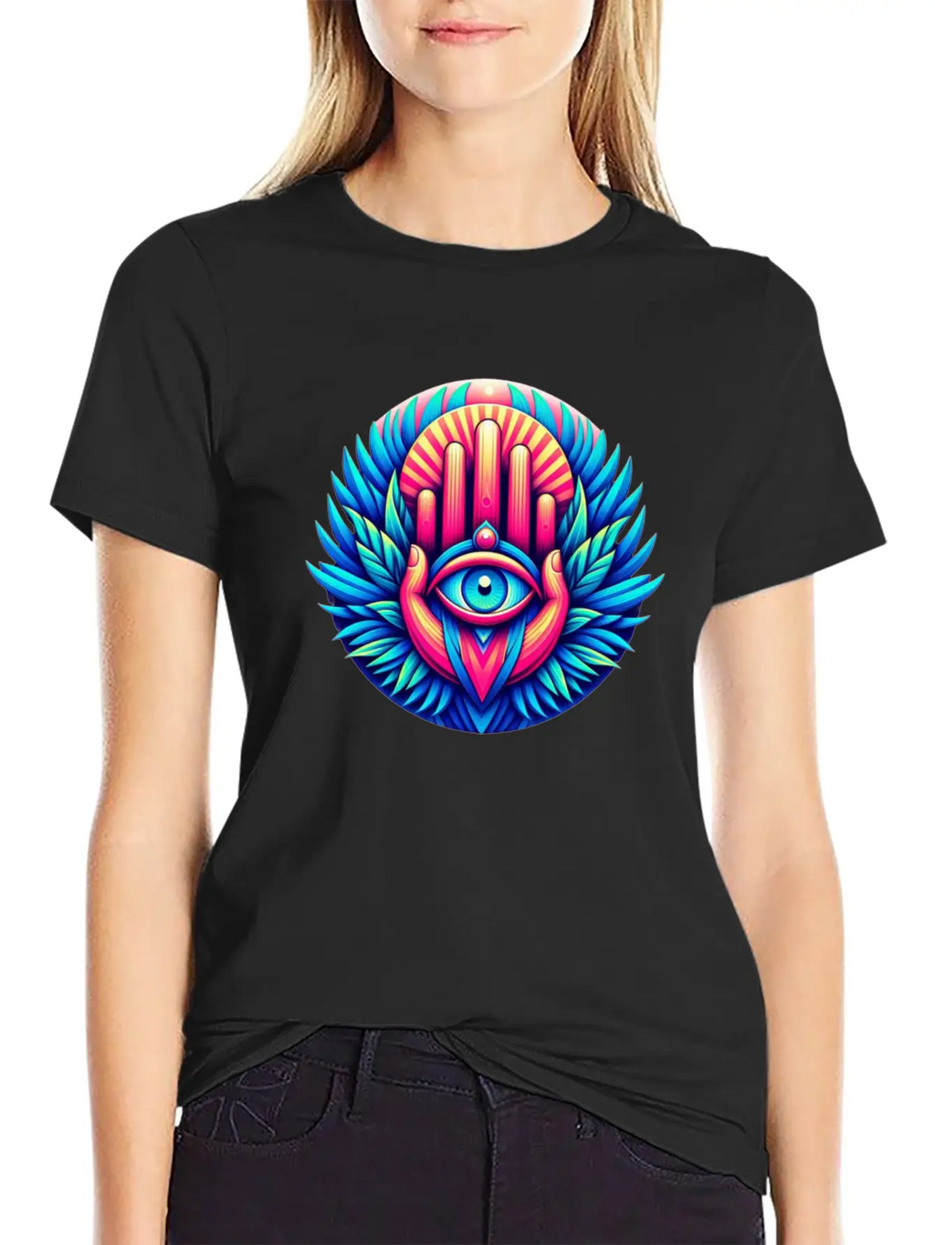 Khmissa Vibration Unisex Short Sleeve Soft Cotton T-Shirt – Casual Everyday Wear