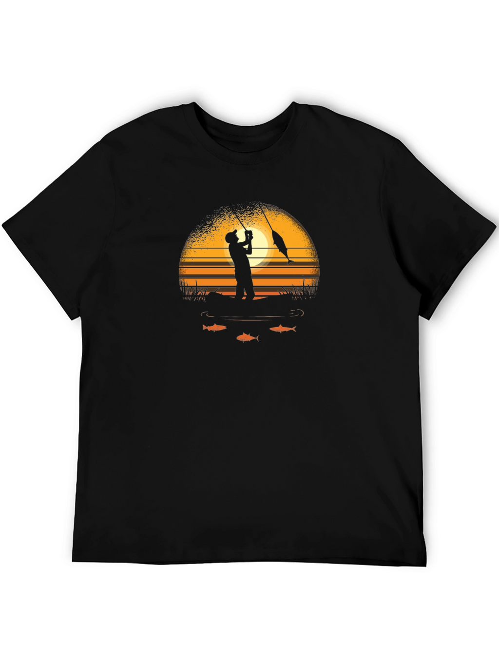 Sunset Fishing Graphic Tee