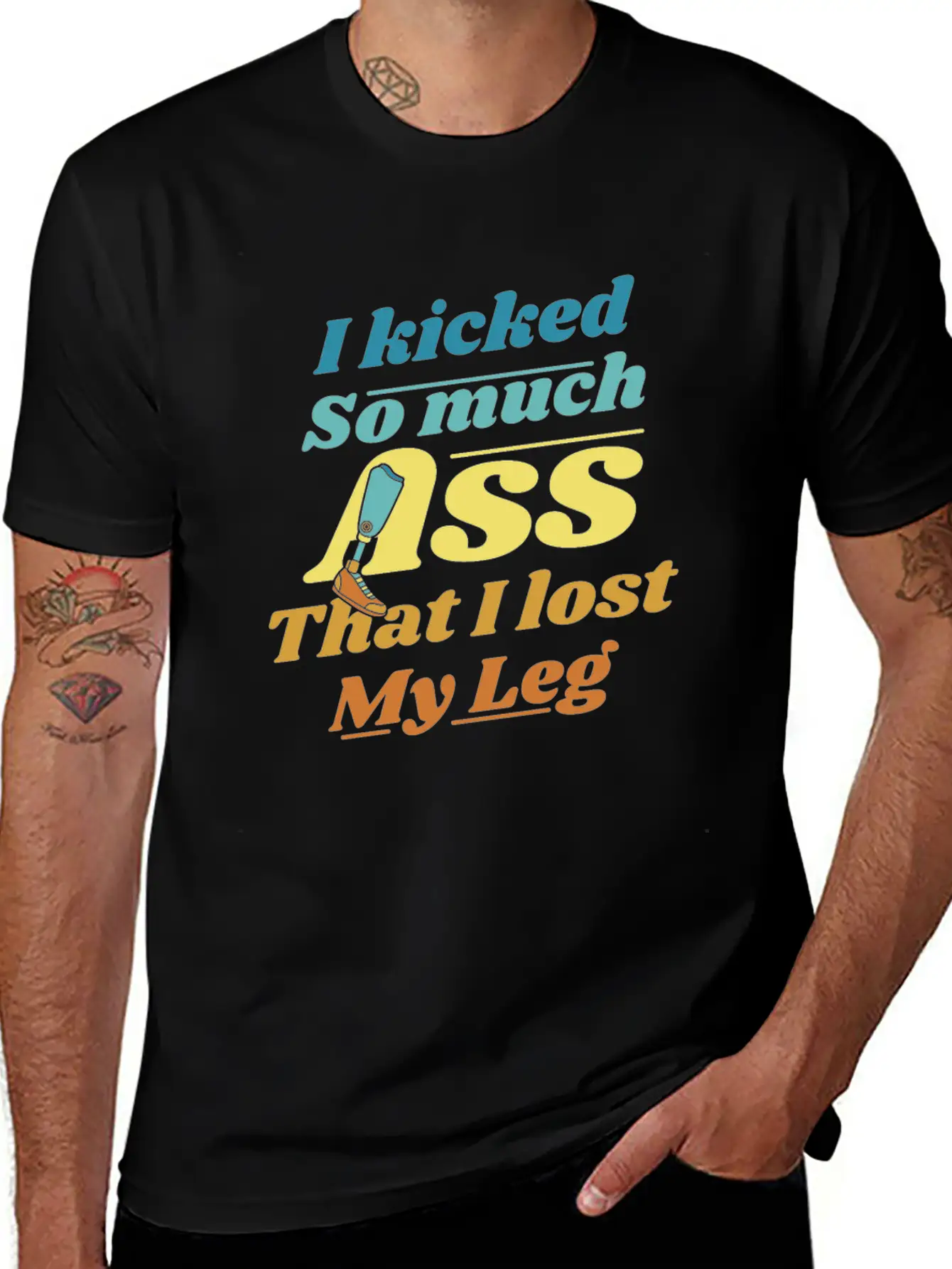 Kicked So Much Ass That I Lost My Leg User Leg Unisex Casual T-Shirt – Clean Design For Daily Comfort
