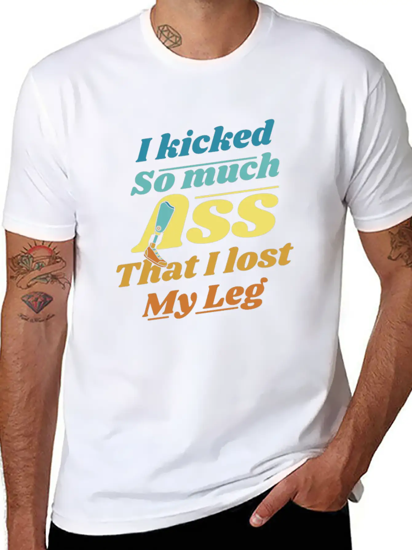 Kicked So Much Ass That I Lost My Leg User Leg Unisex Casual T-Shirt – Clean Design For Daily Comfort