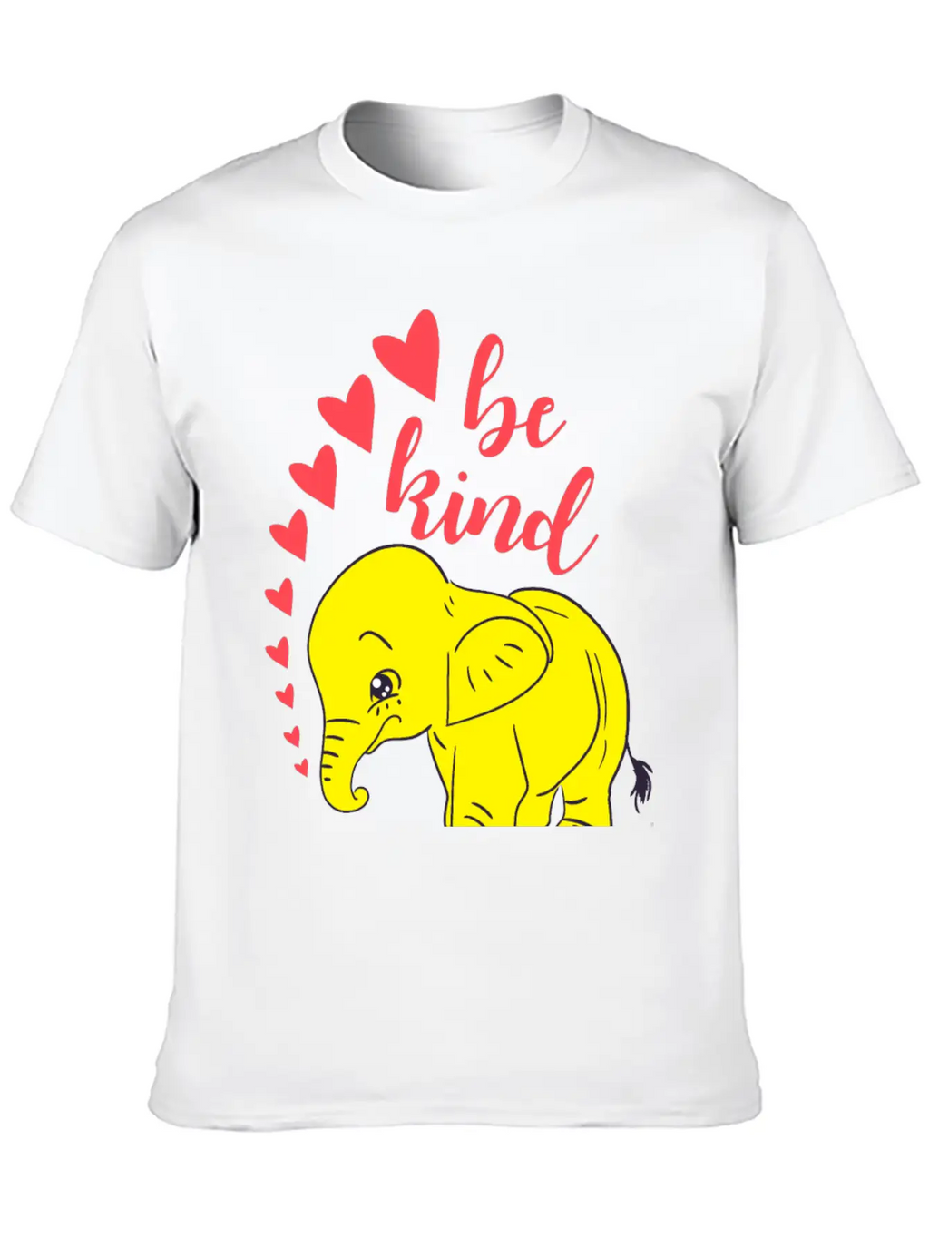Kindness. Be Kind, Be Gentle. Wild Baby Elephant Essential Cotton Tee For Daily Outfits – Unisex Style