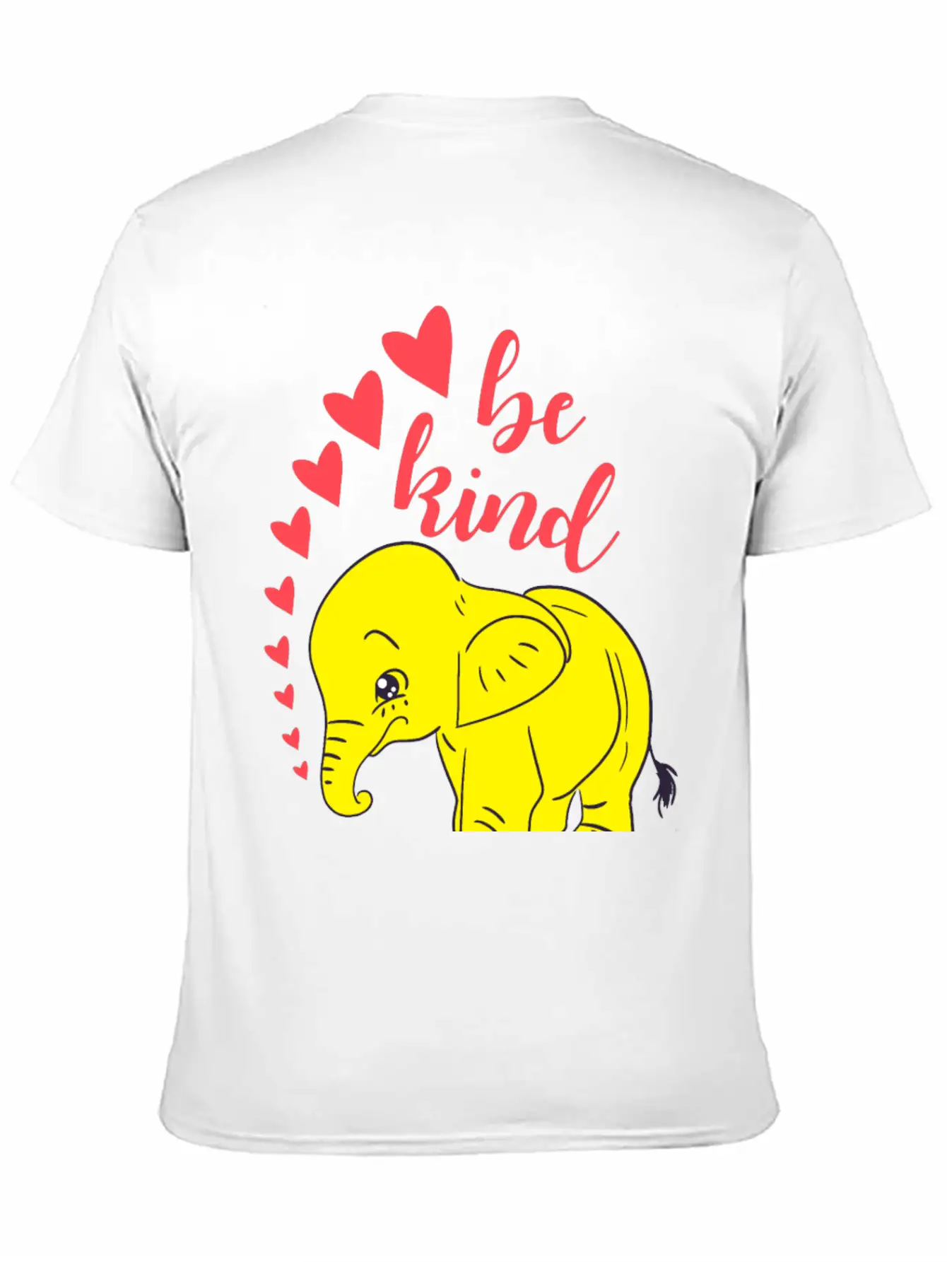 Kindness. Be Kind, Be Gentle. Wild Baby Elephant Essential Cotton Tee For Daily Outfits – Unisex Style