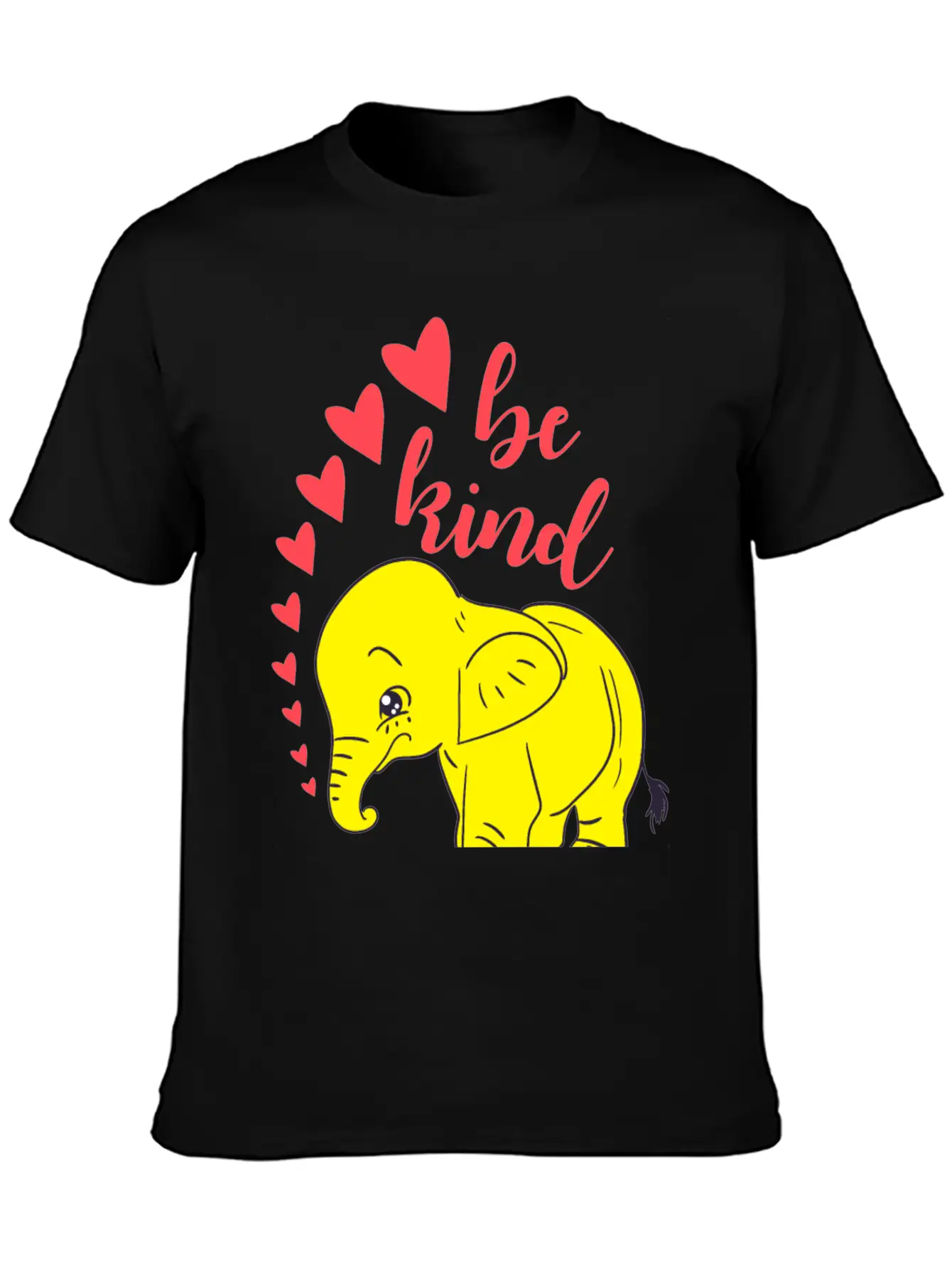 Kindness. Be Kind, Be Gentle. Wild Baby Elephant Essential Cotton Tee For Daily Outfits – Unisex Style