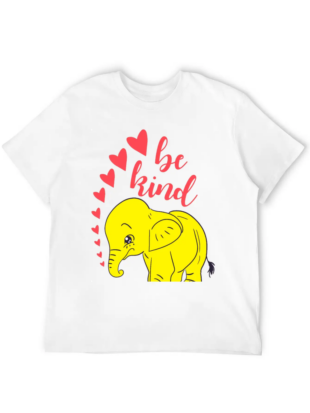 Kindness. Be Kind, Be Gentle. Wild Baby Elephant Essential Cotton Tee For Daily Outfits – Unisex Style