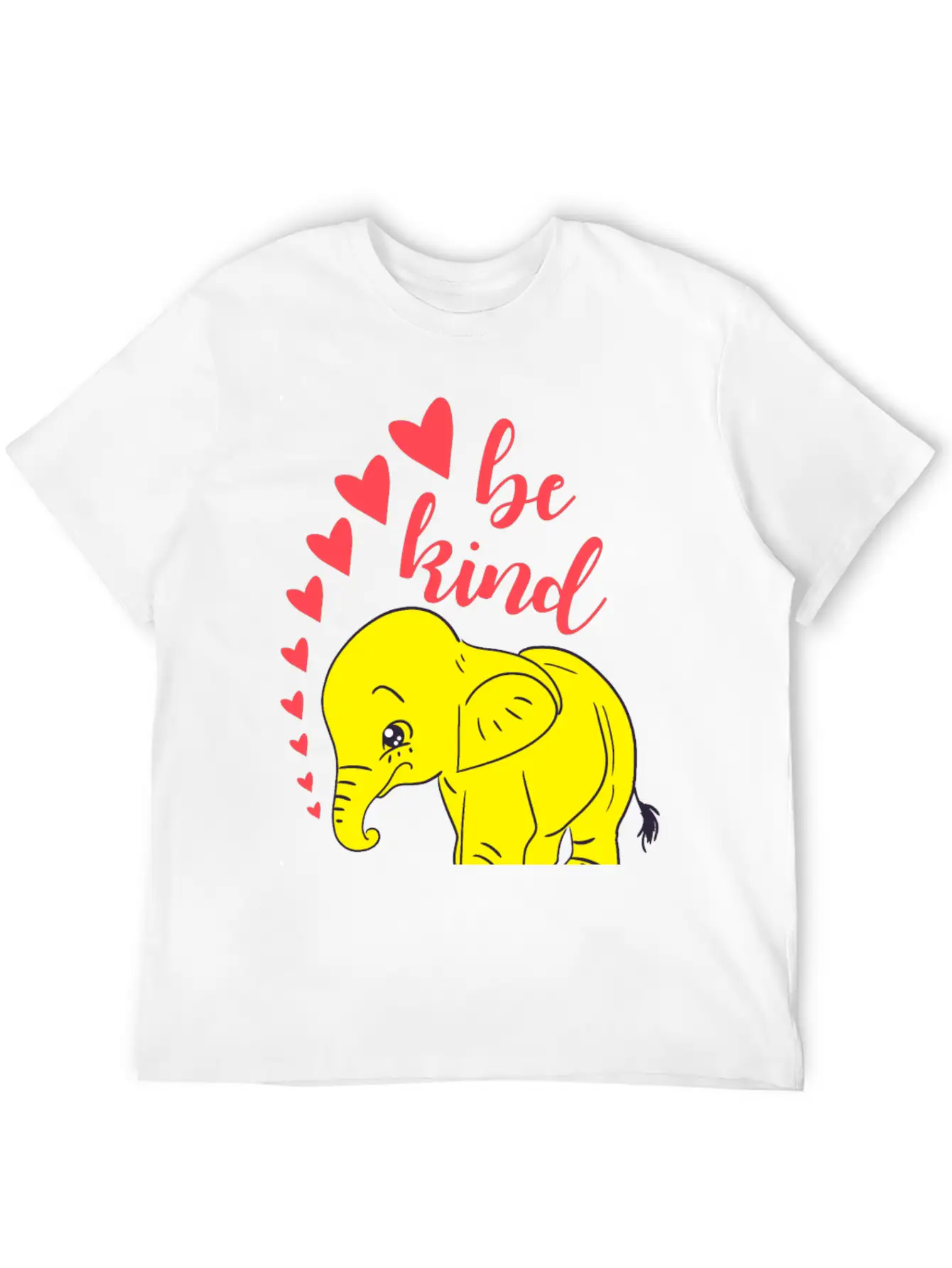 Kindness. Be Kind, Be Gentle. Wild Baby Elephant Essential Cotton Tee For Daily Outfits – Unisex Style