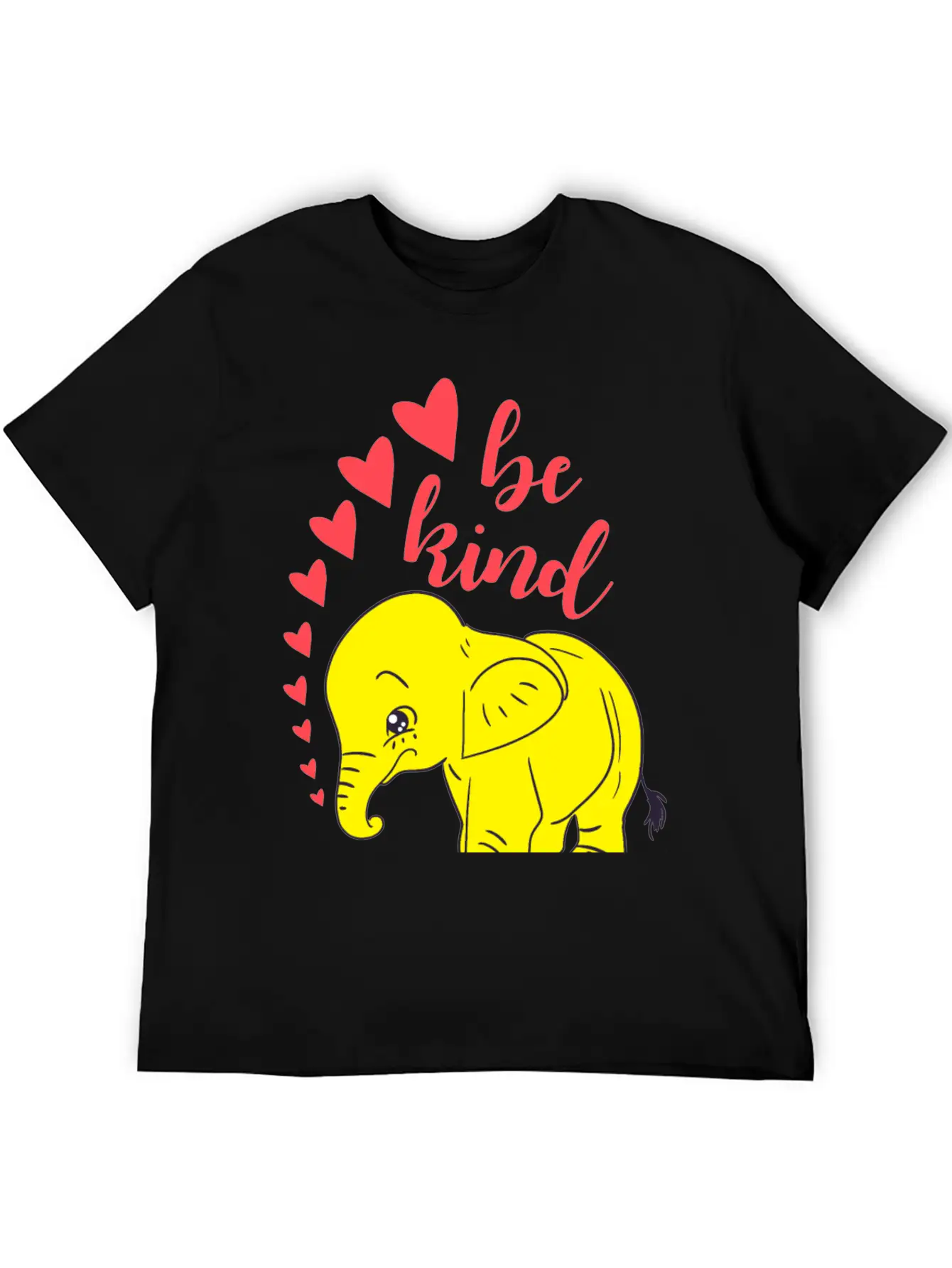 Kindness. Be Kind, Be Gentle. Wild Baby Elephant Essential Cotton Tee For Daily Outfits – Unisex Style