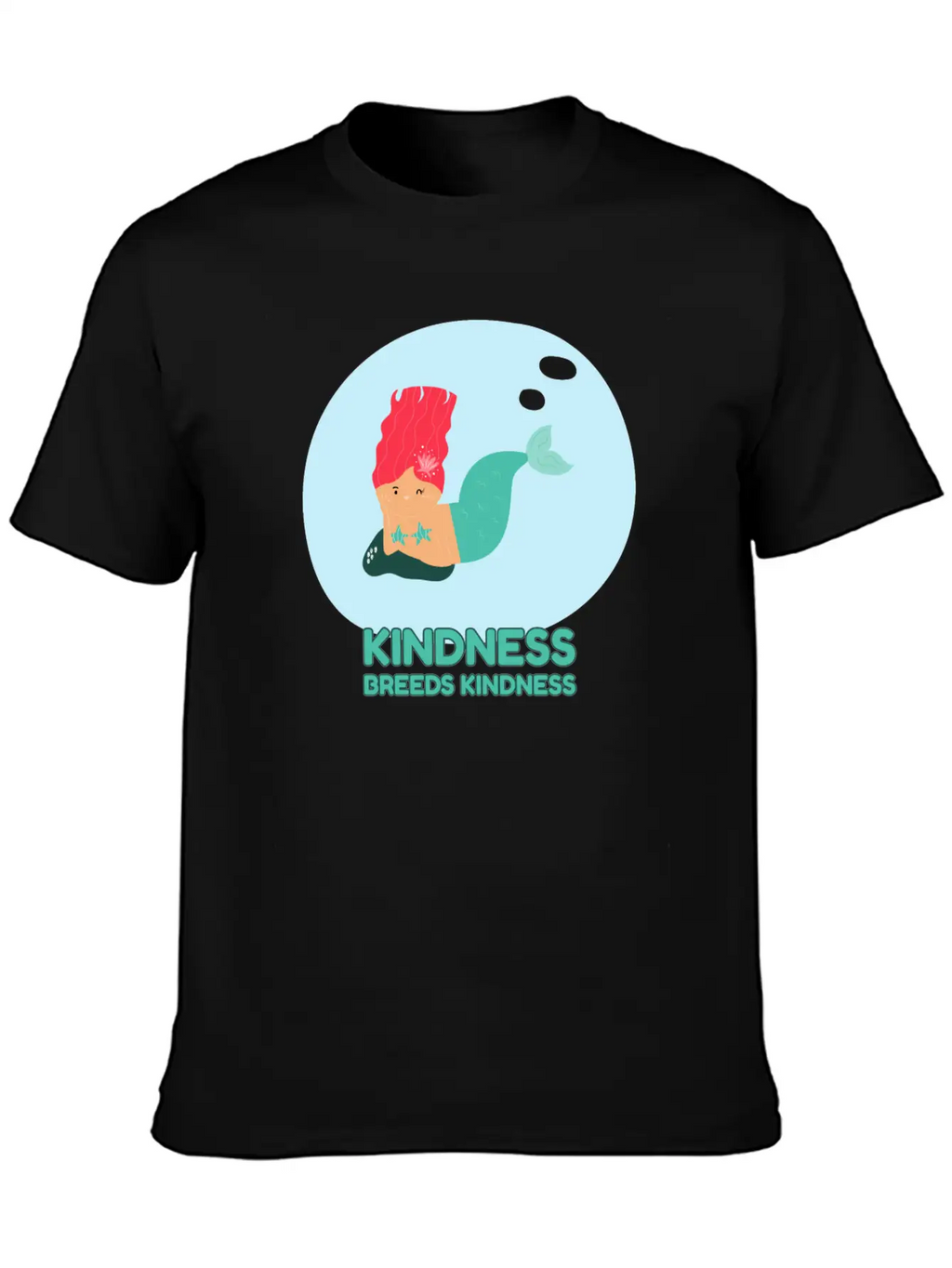 Kindness Breeds Kindness Mermaid Be Kind Wave Casual Graphic T-Shirt – Simple And Comfortable Daily Wear