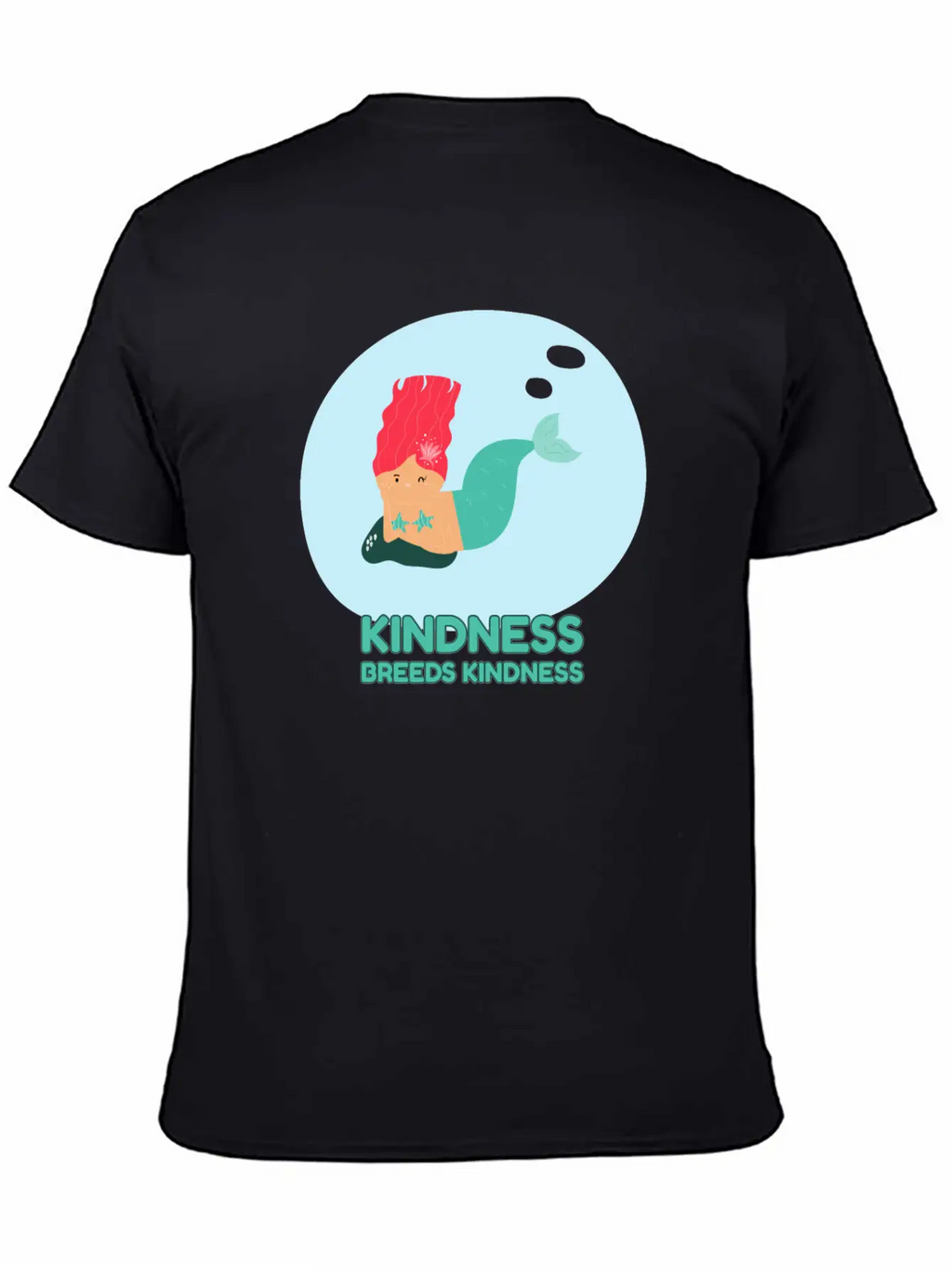 Kindness Breeds Kindness Mermaid Be Kind Wave Casual Graphic T-Shirt – Simple And Comfortable Daily Wear