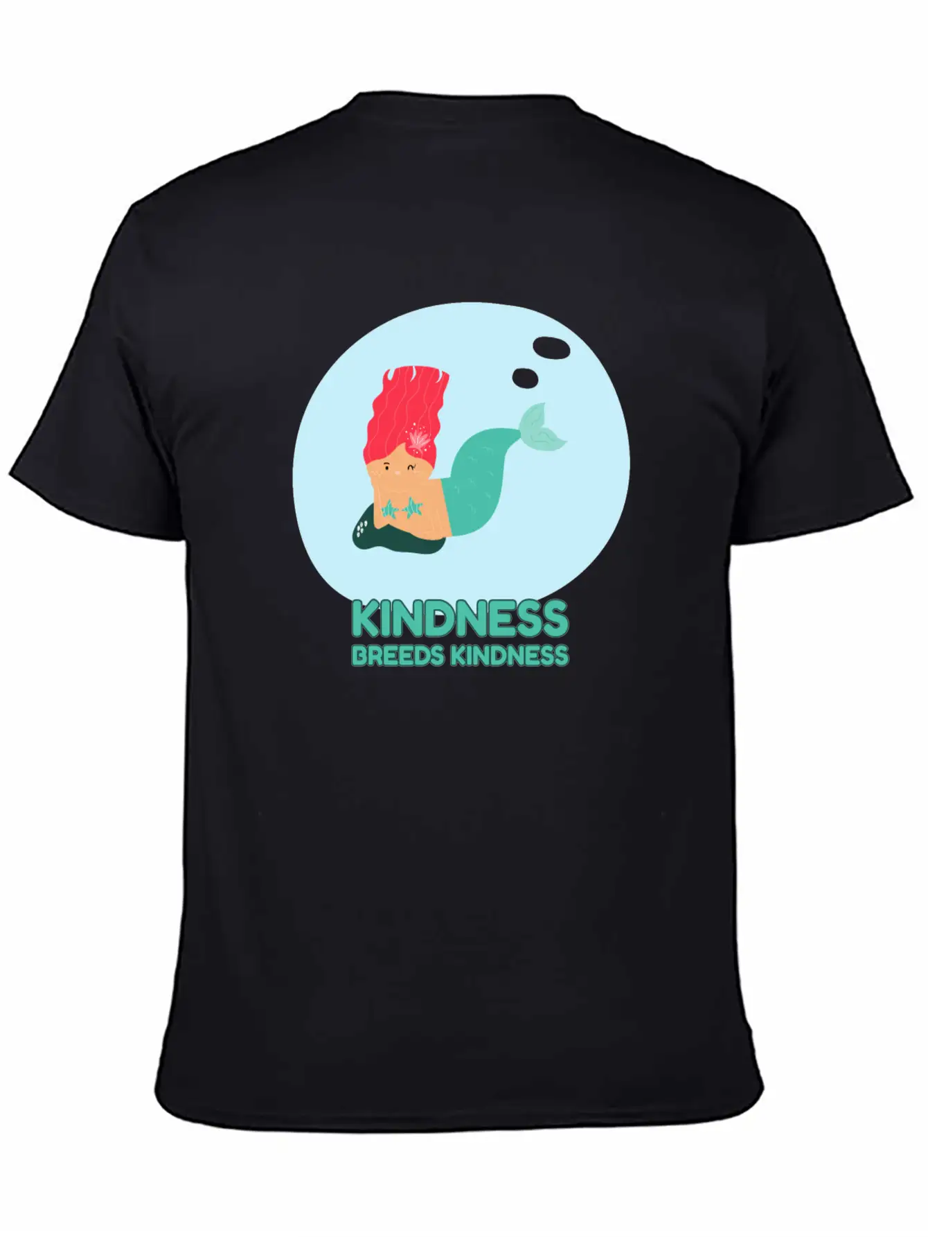 Kindness Breeds Kindness Mermaid Be Kind Wave Casual Graphic T-Shirt – Simple And Comfortable Daily Wear