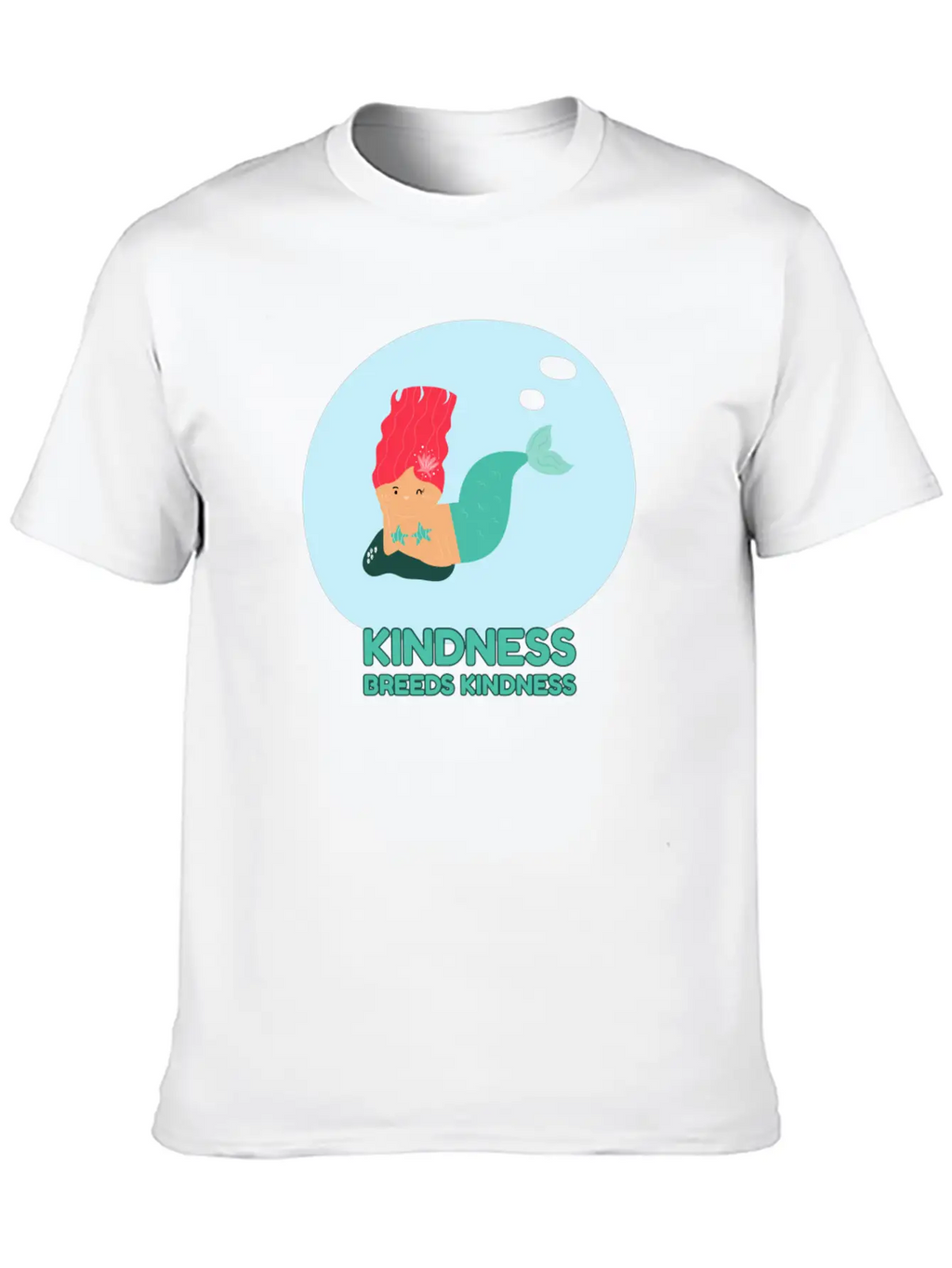 Kindness Breeds Kindness Mermaid Be Kind Wave Casual Graphic T-Shirt – Simple And Comfortable Daily Wear