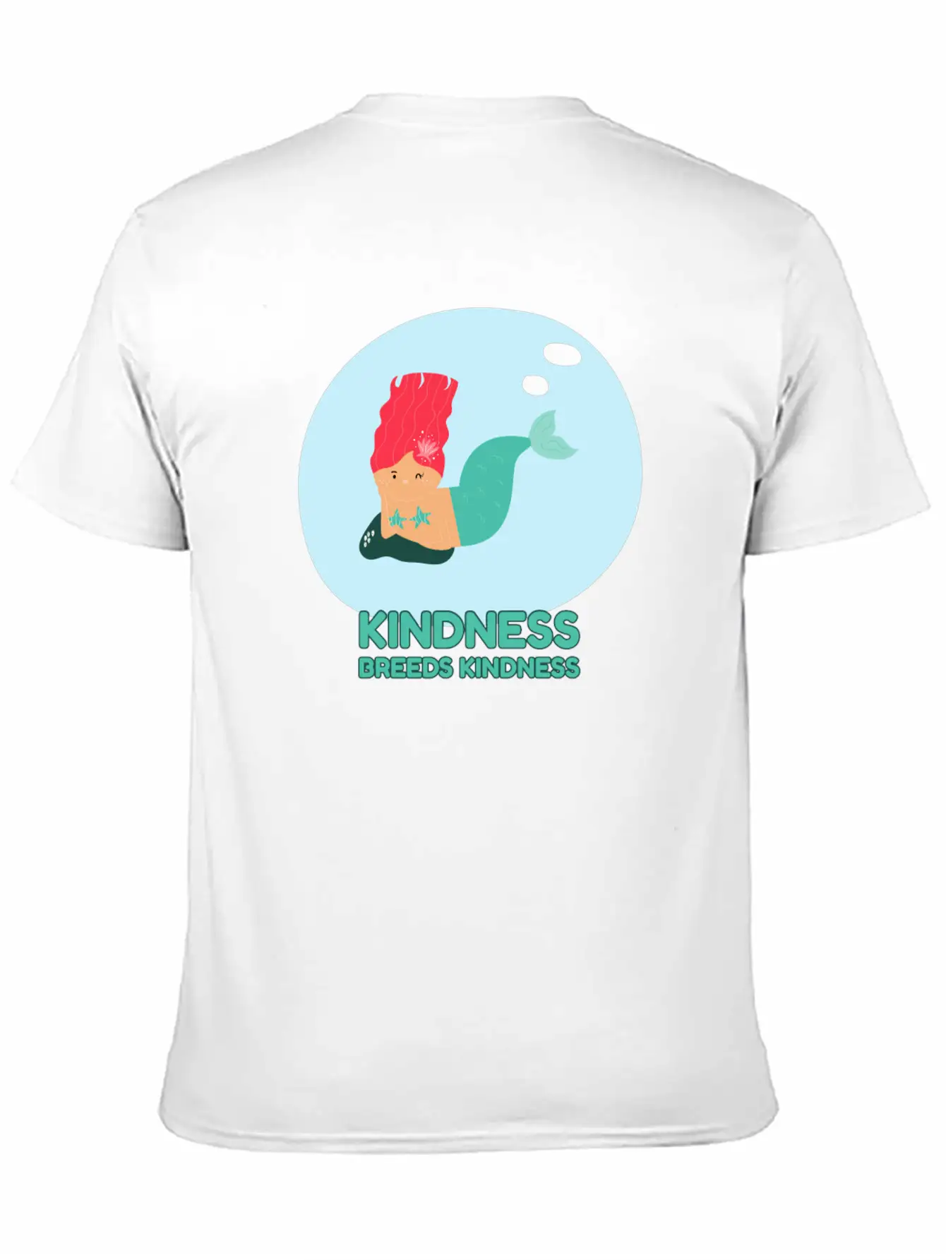 Kindness Breeds Kindness Mermaid Be Kind Wave Casual Graphic T-Shirt – Simple And Comfortable Daily Wear