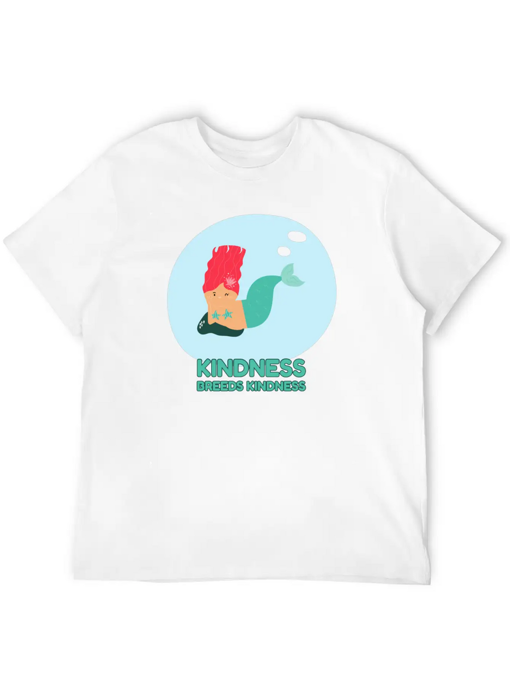 Kindness Breeds Kindness Mermaid Be Kind Wave Casual Graphic T-Shirt – Simple And Comfortable Daily Wear