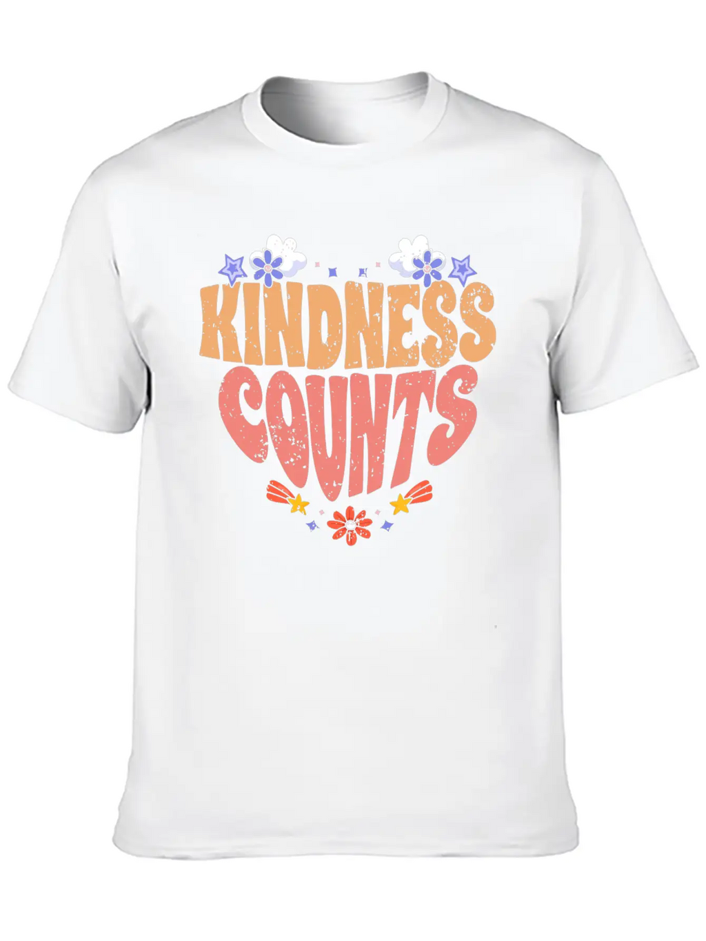 Kindness Counts Motivational Spreading Kindness To Stylish Everyday T-Shirt – Unisex Basic Cotton Tee