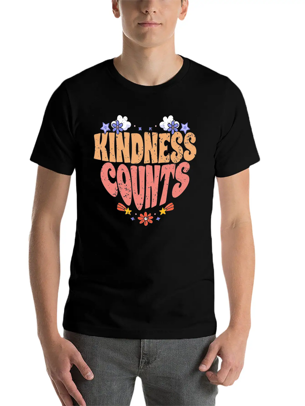 Kindness Counts Motivational Spreading Kindness To Stylish Everyday T-Shirt – Unisex Basic Cotton Tee