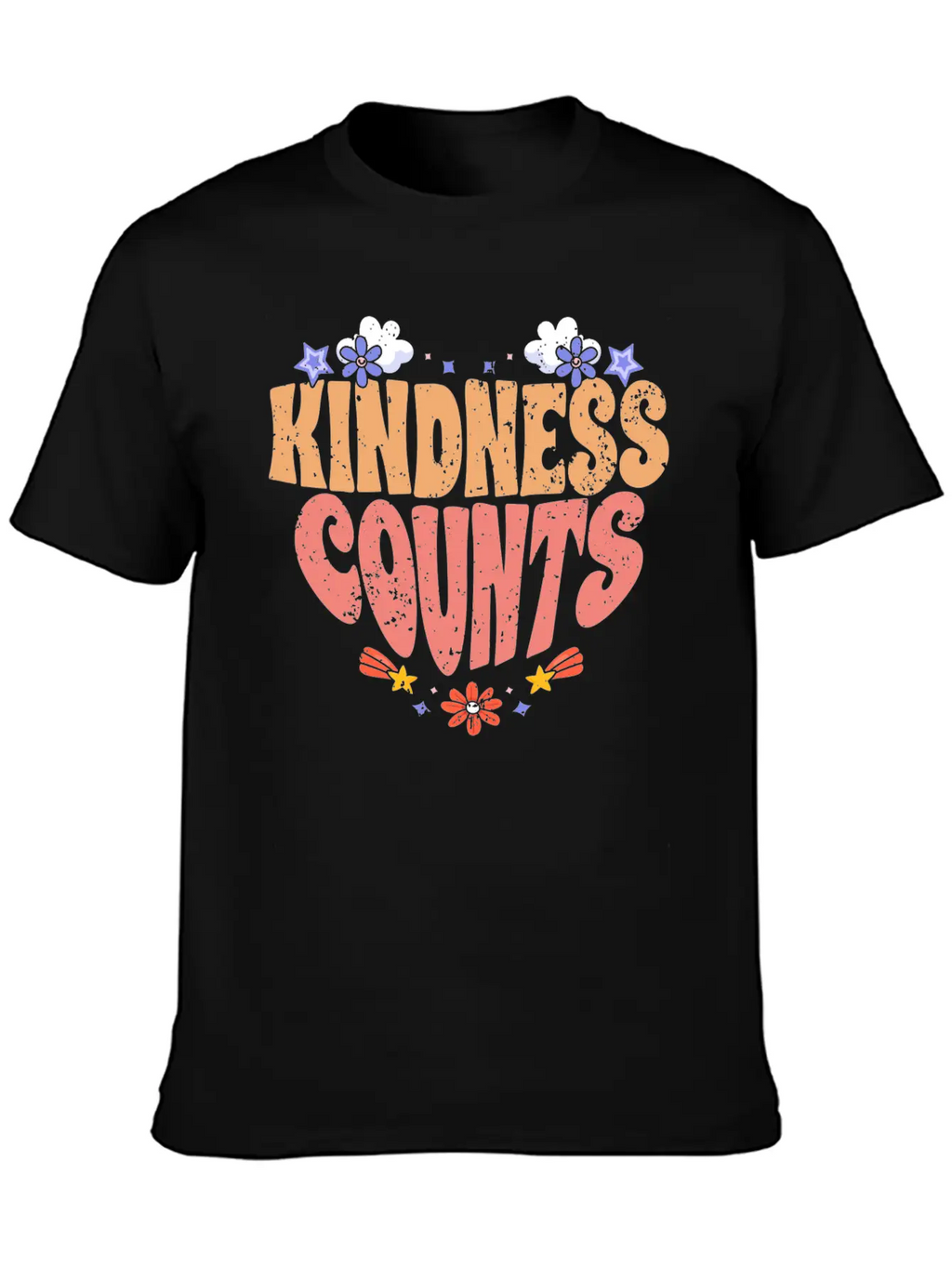 Kindness Counts Motivational Spreading Kindness To Stylish Everyday T-Shirt – Unisex Basic Cotton Tee