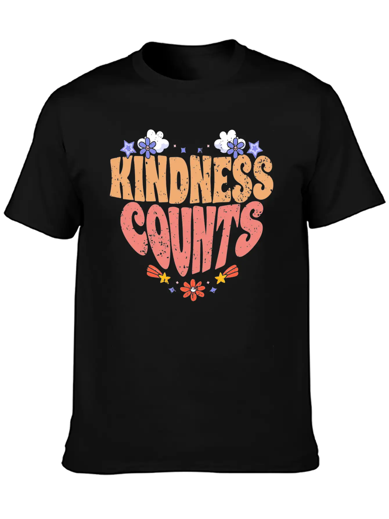 Kindness Counts Motivational Spreading Kindness To Stylish Everyday T-Shirt – Unisex Basic Cotton Tee