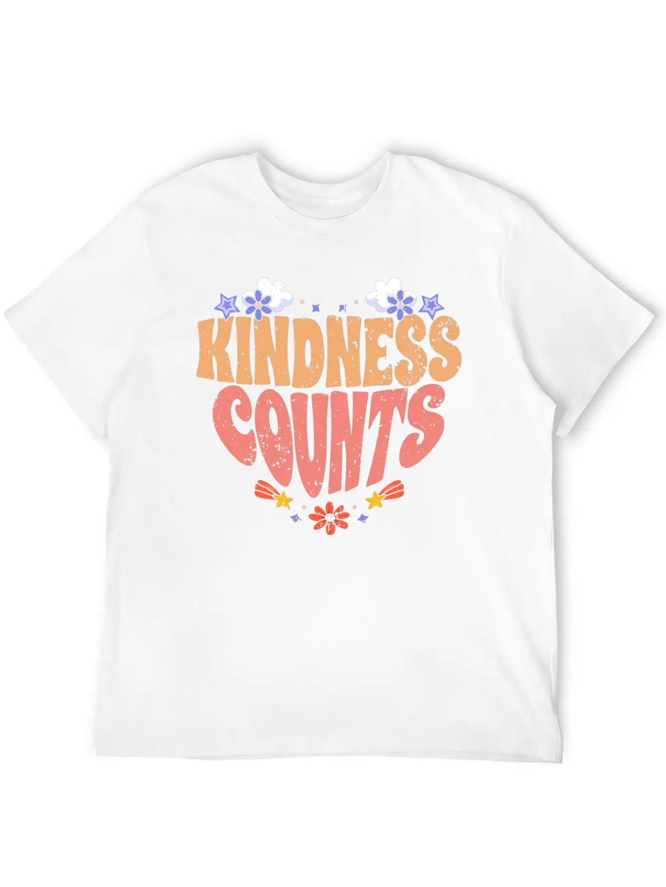Kindness Counts Motivational Spreading Kindness To Stylish Everyday T-Shirt – Unisex Basic Cotton Tee