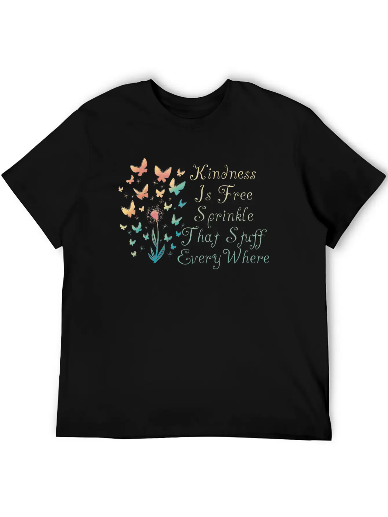 Kindness Is Free Sprinkle That Stuff Everywhere Casual Graphic T-Shirt – Simple And Comfortable Daily Wear