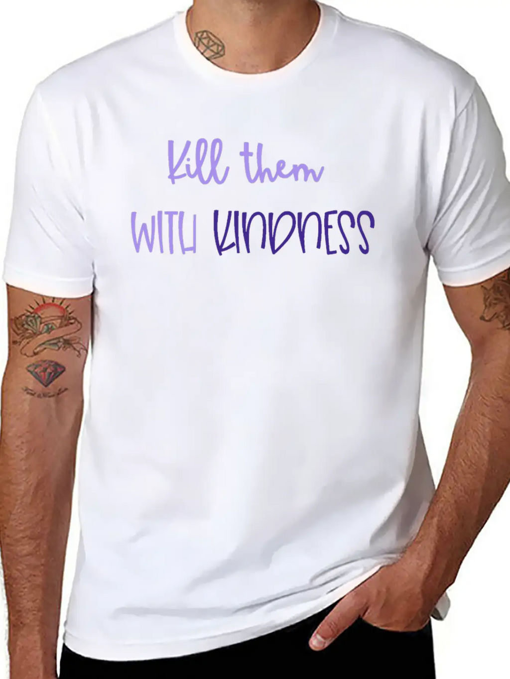 Kindness Kill Them With Kindness Unisex Short Sleeve Soft Cotton T-Shirt – Casual Everyday Wear