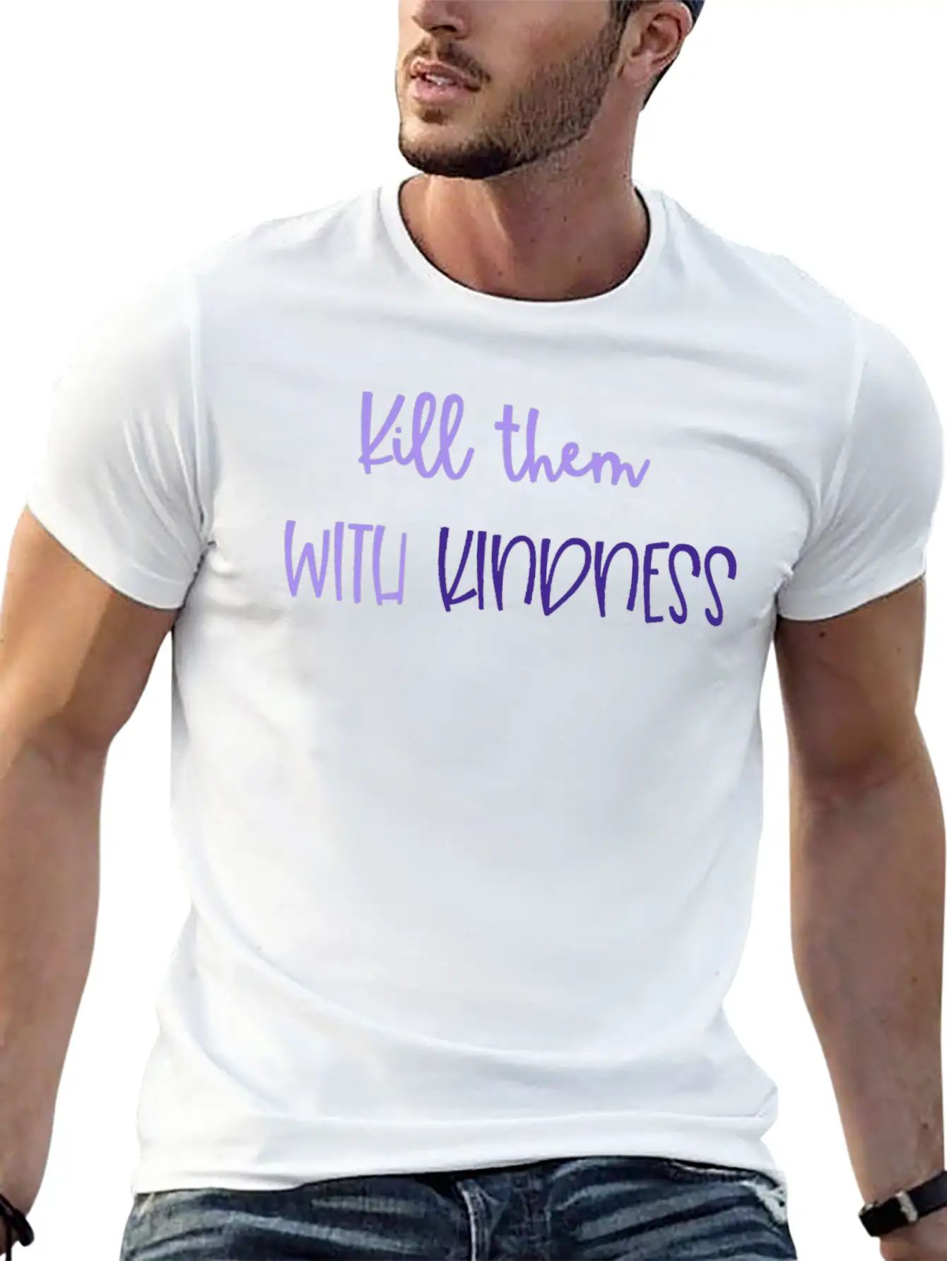 Kindness Kill Them With Kindness Unisex Short Sleeve Soft Cotton T-Shirt – Casual Everyday Wear
