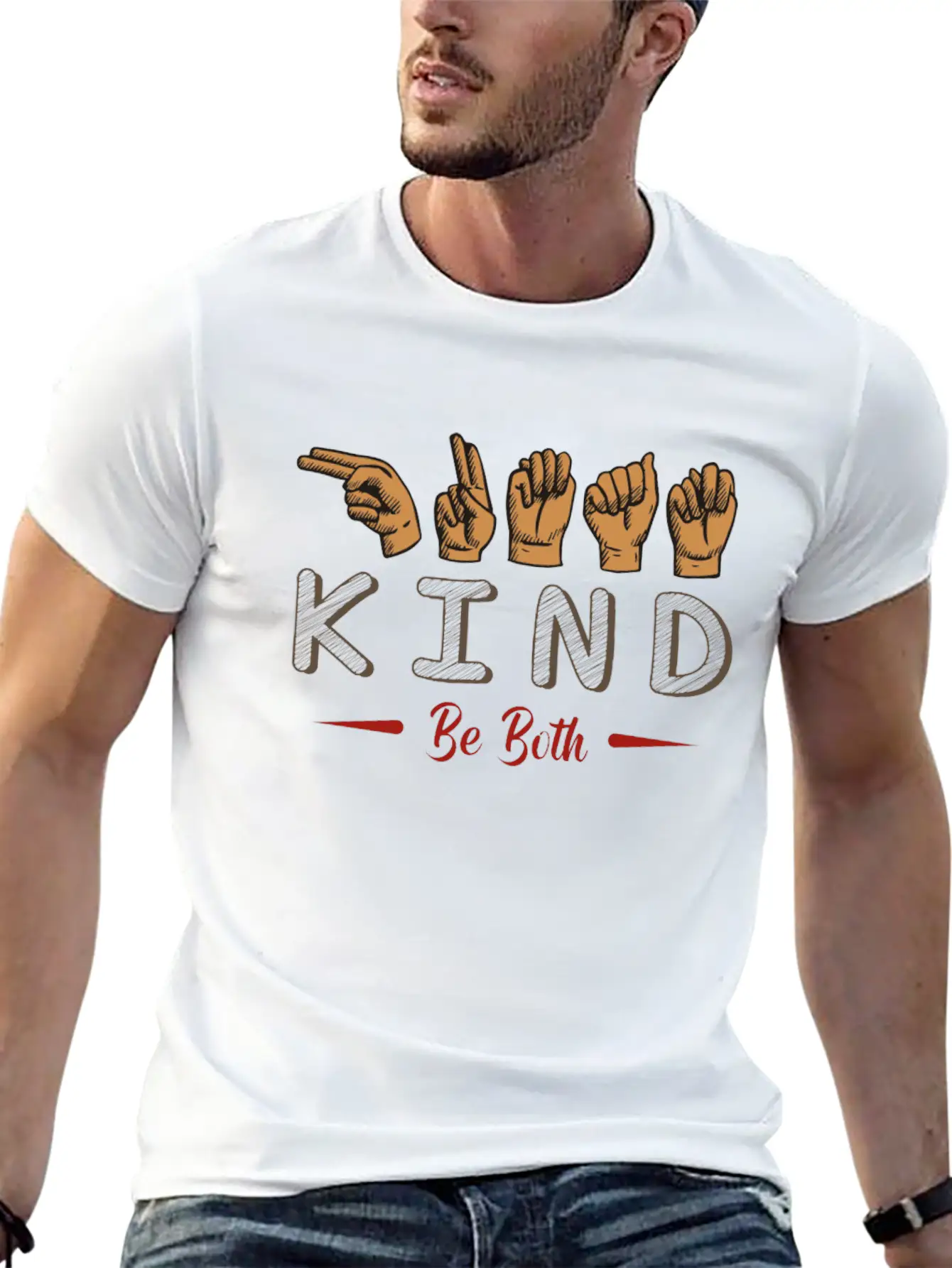 Kindness, Kindness Anti Bullying, Gesture Stylish Everyday T-Shirt – Unisex Basic Cotton Tee