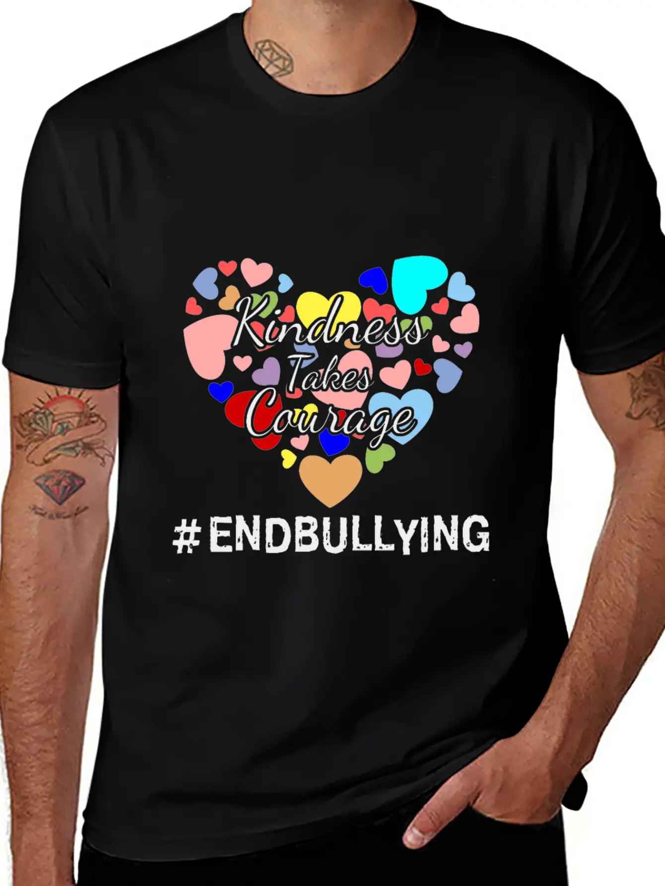 Kindness Takes Courage Anti-bullying Unity Day Tee Essential Cotton Tee For Daily Outfits – Unisex Style