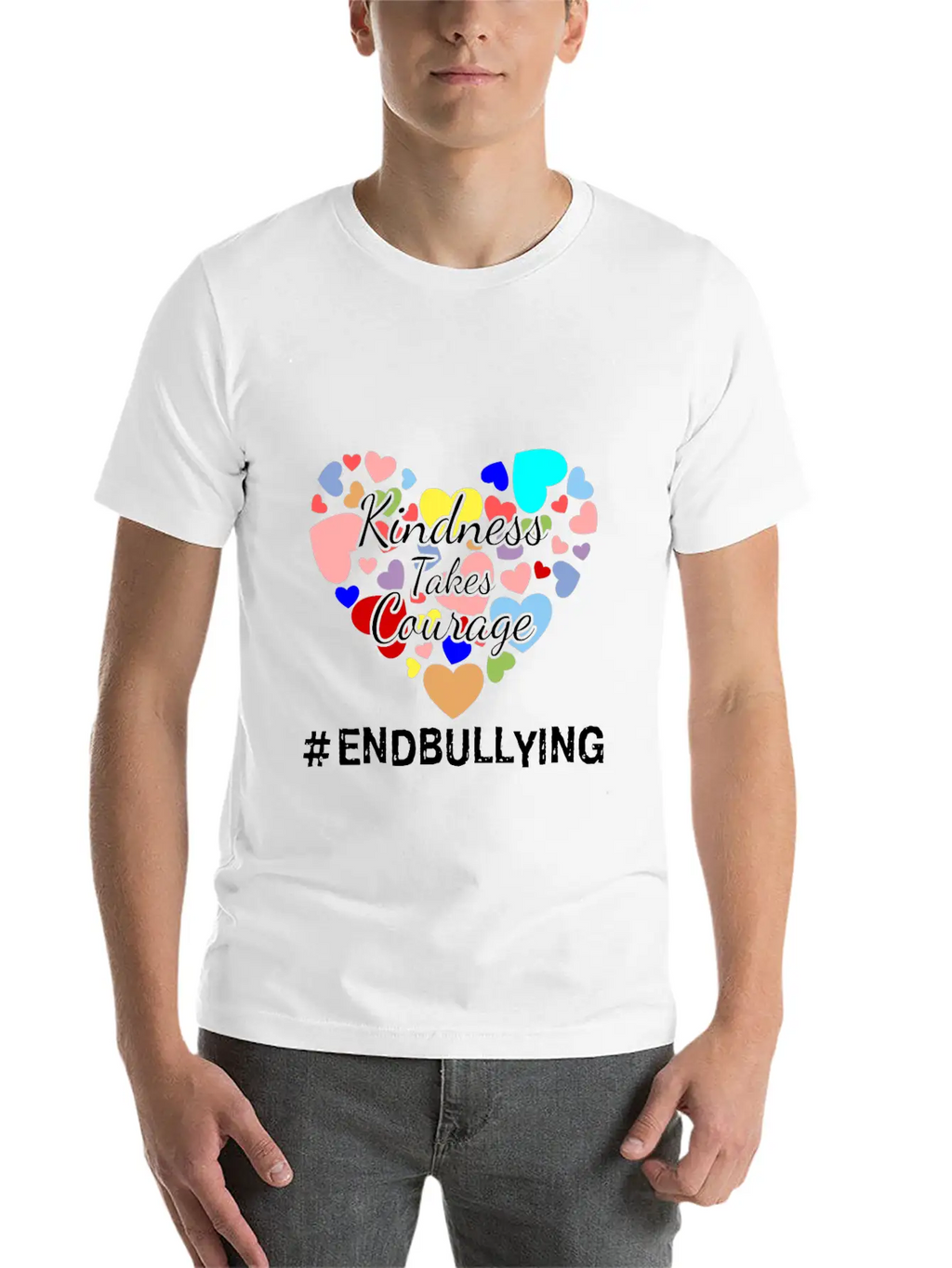 Kindness Takes Courage Anti-bullying Unity Day Tee Essential Cotton Tee For Daily Outfits – Unisex Style