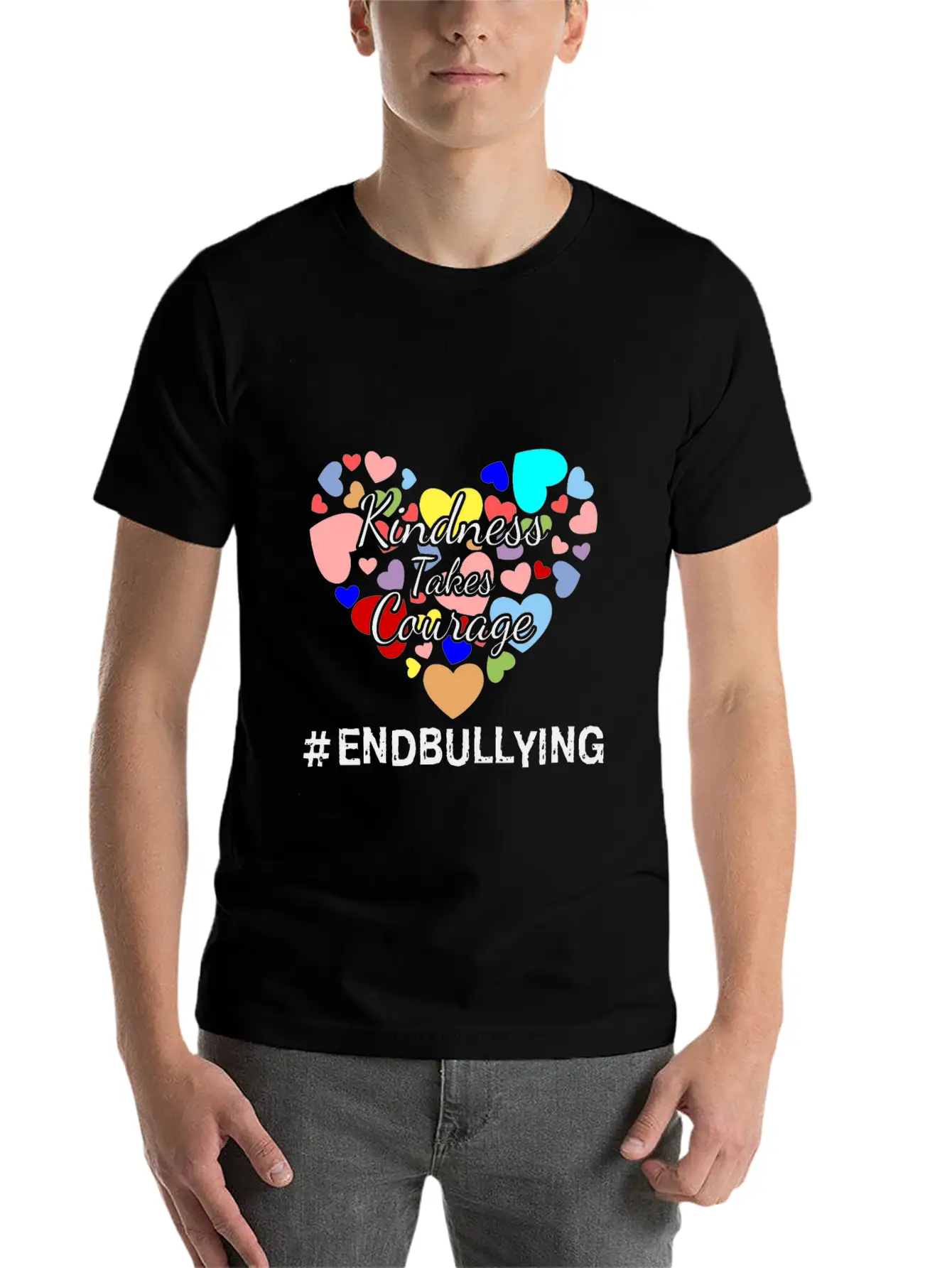 Kindness Takes Courage Anti-bullying Unity Day Tee Essential Cotton Tee For Daily Outfits – Unisex Style