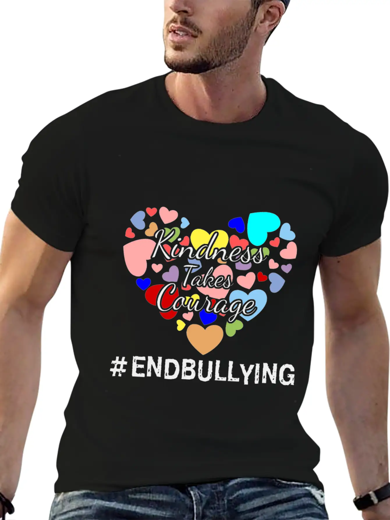 Kindness Takes Courage Anti-bullying Unity Day Tee Essential Cotton Tee For Daily Outfits – Unisex Style