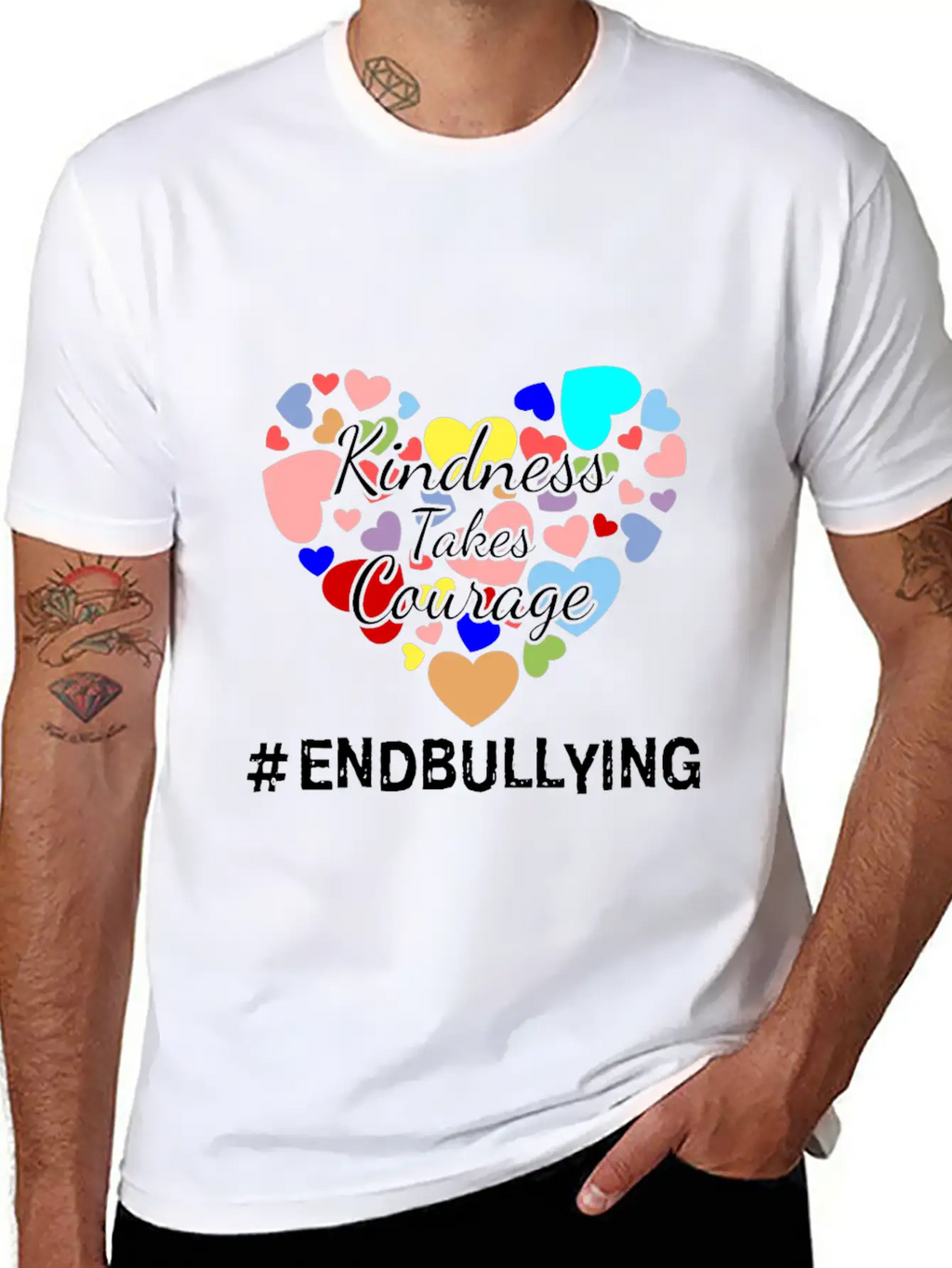 Kindness Takes Courage Anti-bullying Unity Day Tee Essential Cotton Tee For Daily Outfits – Unisex Style