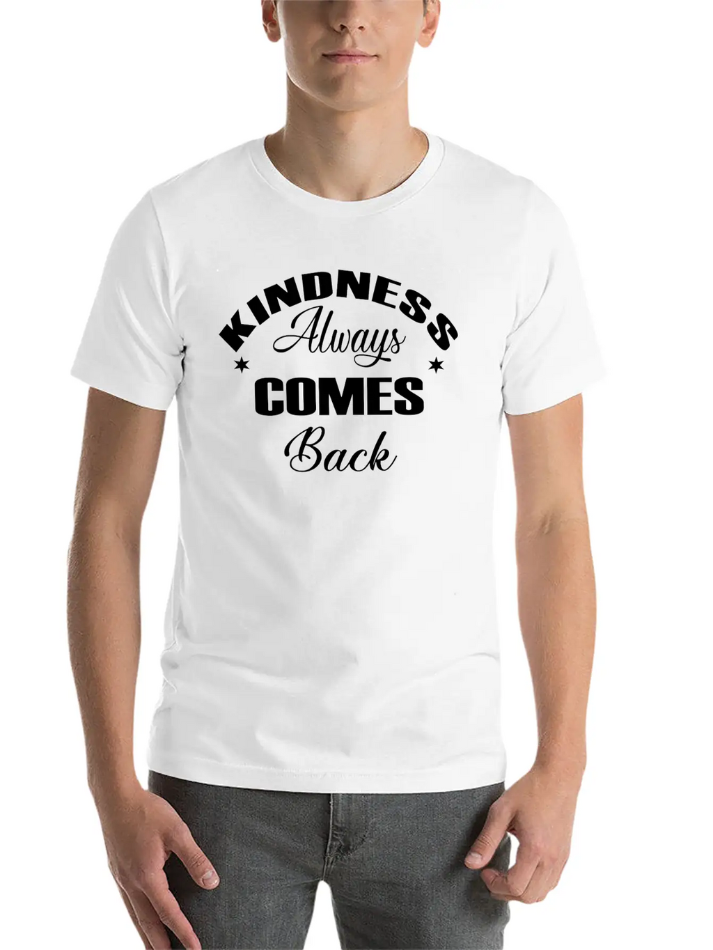 Kindness Unisex Short Sleeve Soft Cotton T-Shirt – Casual Everyday Wear