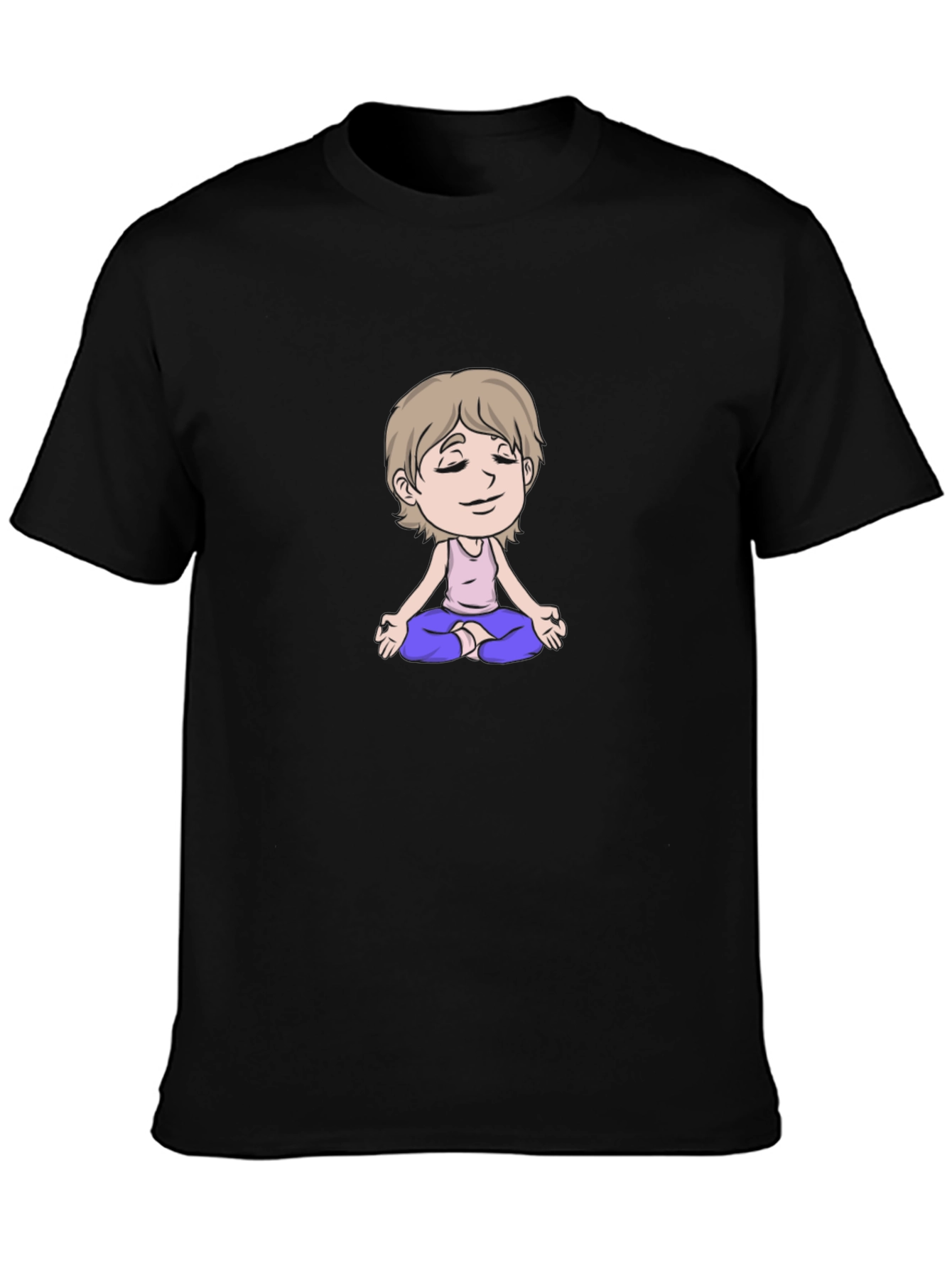 Meditating Cartoon T-Shirt