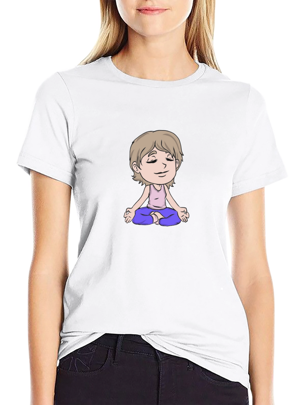 Meditating Cartoon T-Shirt