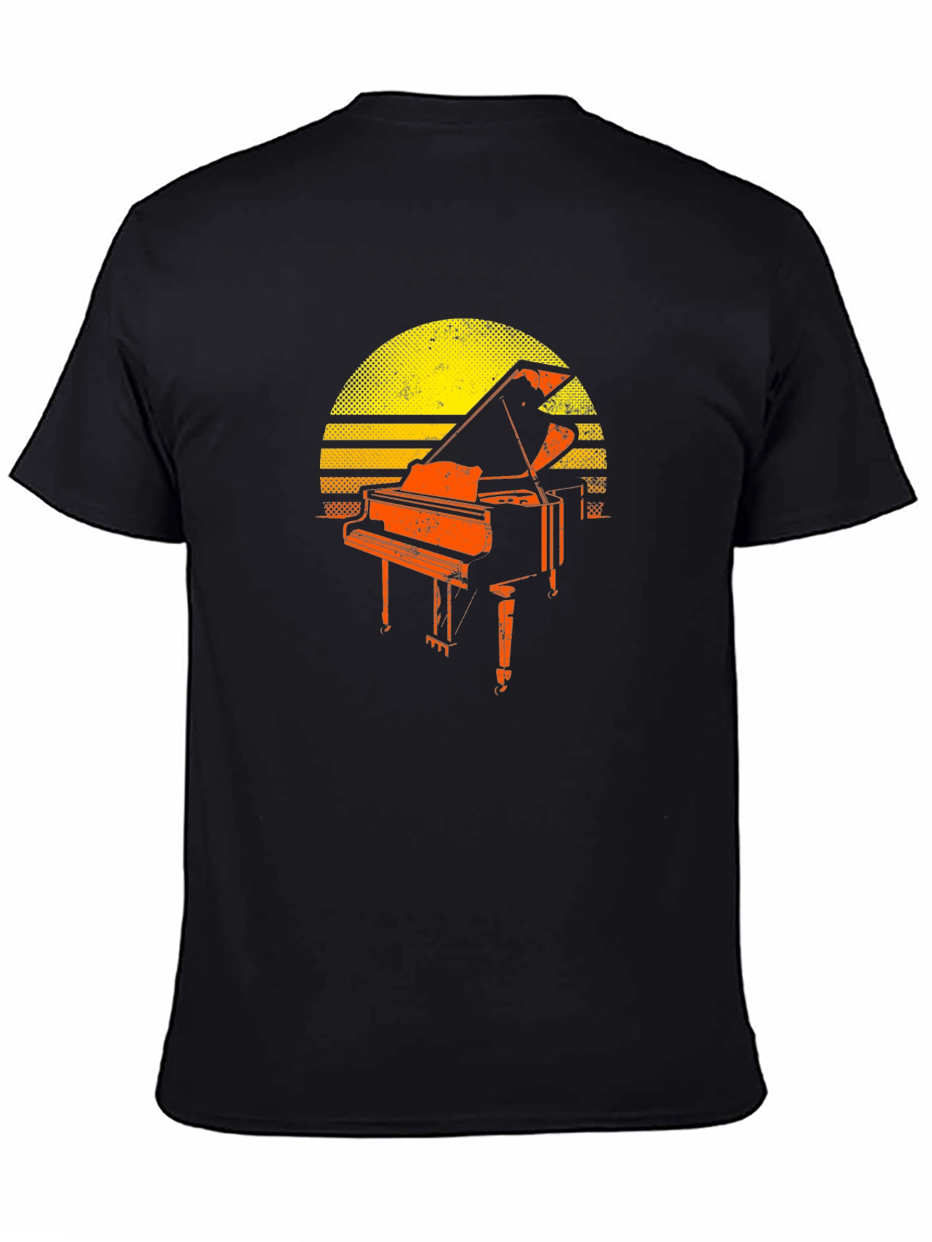 Vintage Piano Sunset T-Shirt - Music Lover Tee