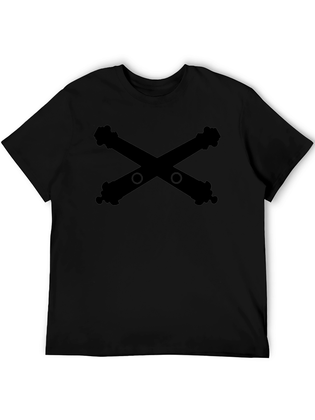 Crossed Cannons Graphic Tee - Black