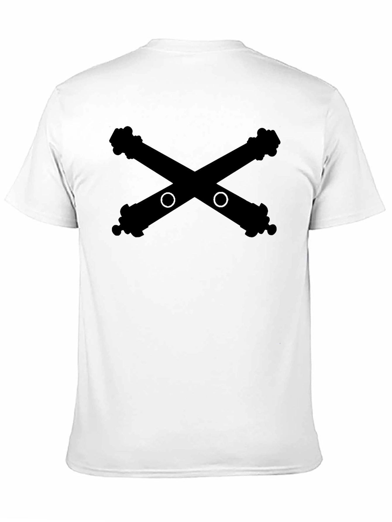 Crossed Cannons Graphic Tee - Black