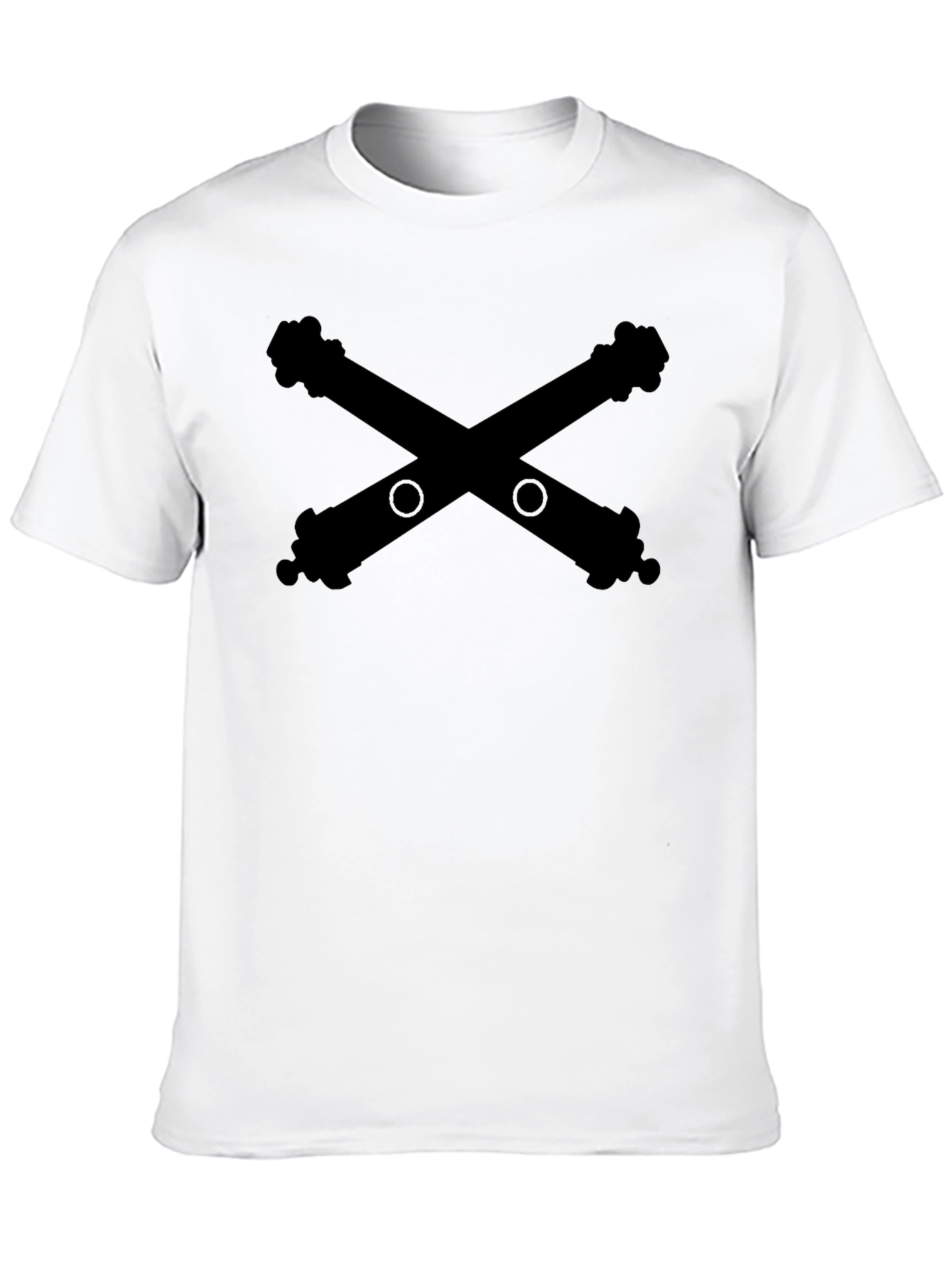 Crossed Cannons Graphic Tee - Black