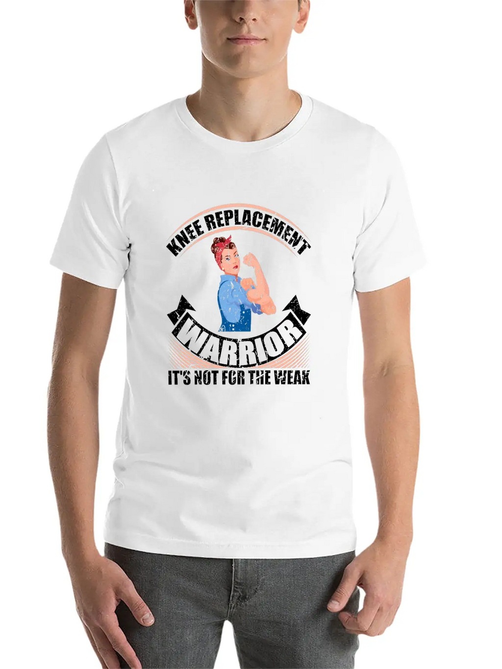 Knee Replacement Warrior Not For The Weak Recovery Casual Graphic T-Shirt – Simple And Comfortable Daily Wear