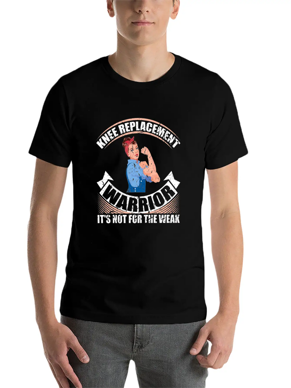 Knee Replacement Warrior Not For The Weak Recovery Casual Graphic T-Shirt – Simple And Comfortable Daily Wear