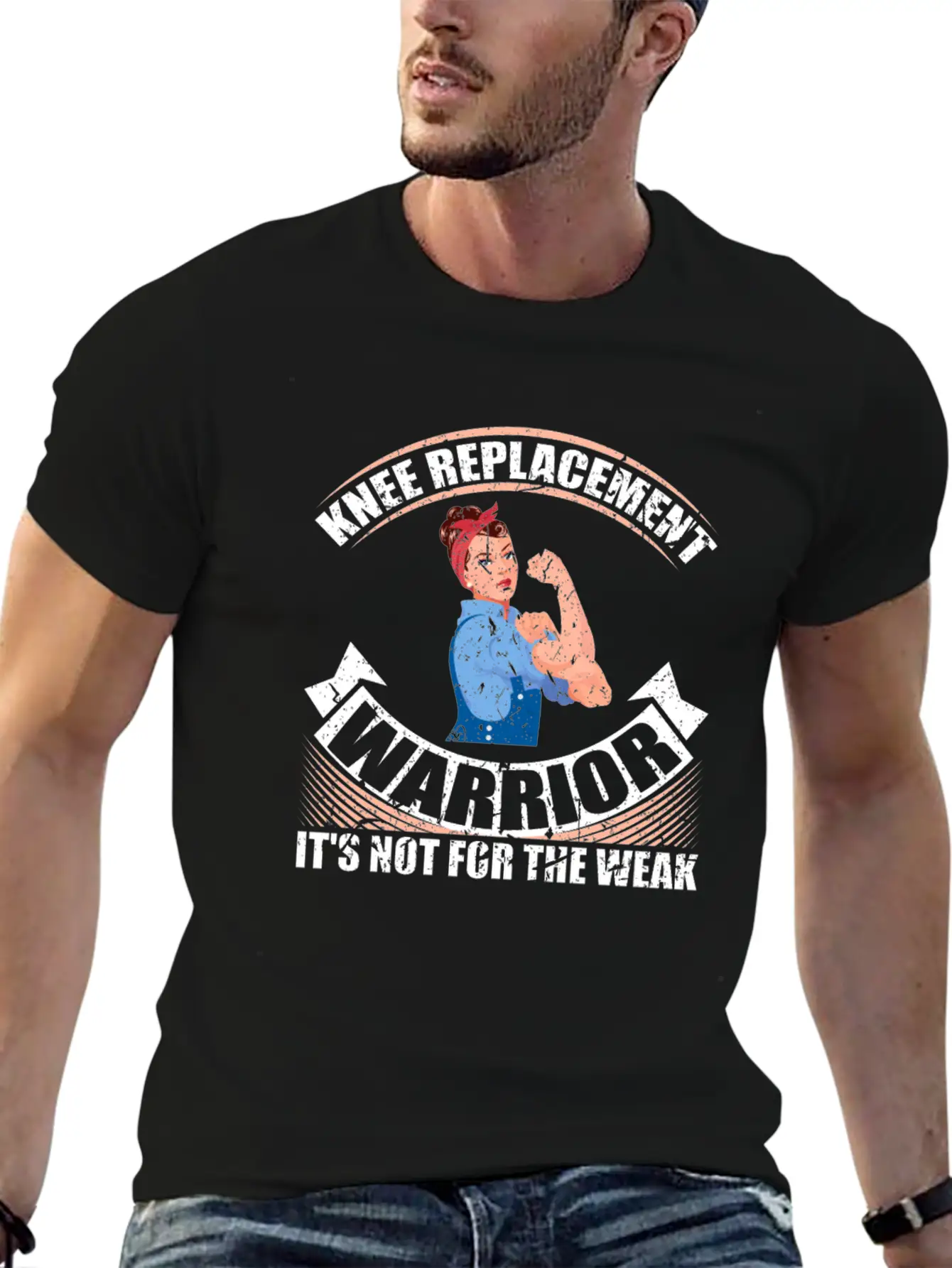 Knee Replacement Warrior Not For The Weak Recovery Casual Graphic T-Shirt – Simple And Comfortable Daily Wear