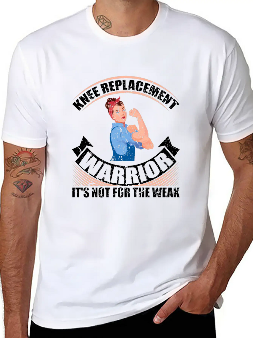 Knee Replacement Warrior Not For The Weak Recovery Casual Graphic T-Shirt – Simple And Comfortable Daily Wear