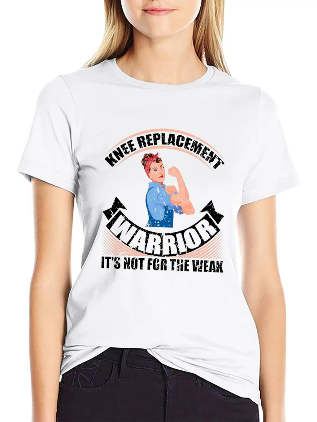 Knee Replacement Warrior Not For The Weak Recovery Casual Graphic T-Shirt – Simple And Comfortable Daily Wear