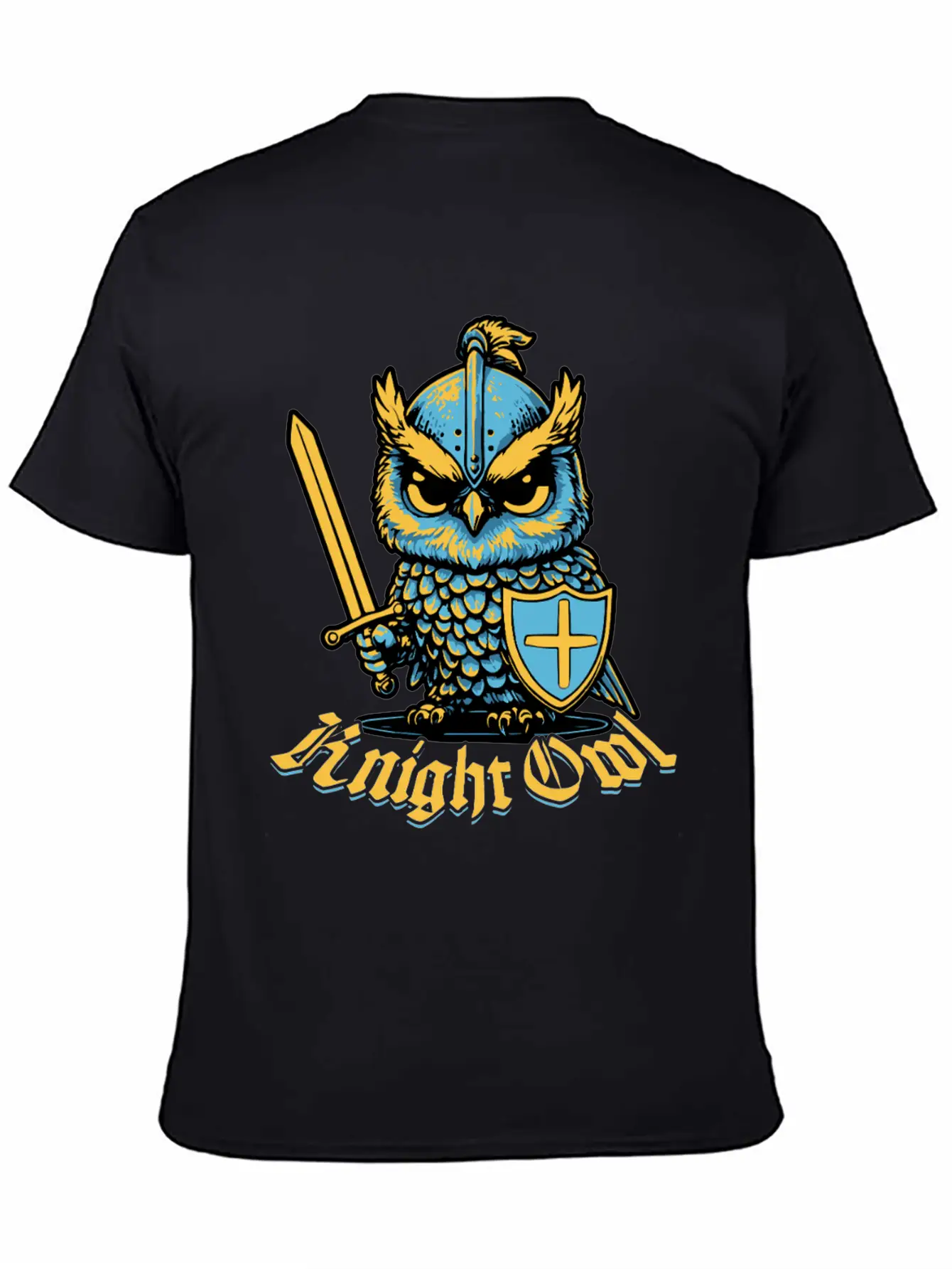 Knight Owl Jousting Ren Faire Knights Funny Casual Graphic T-Shirt – Simple And Comfortable Daily Wear