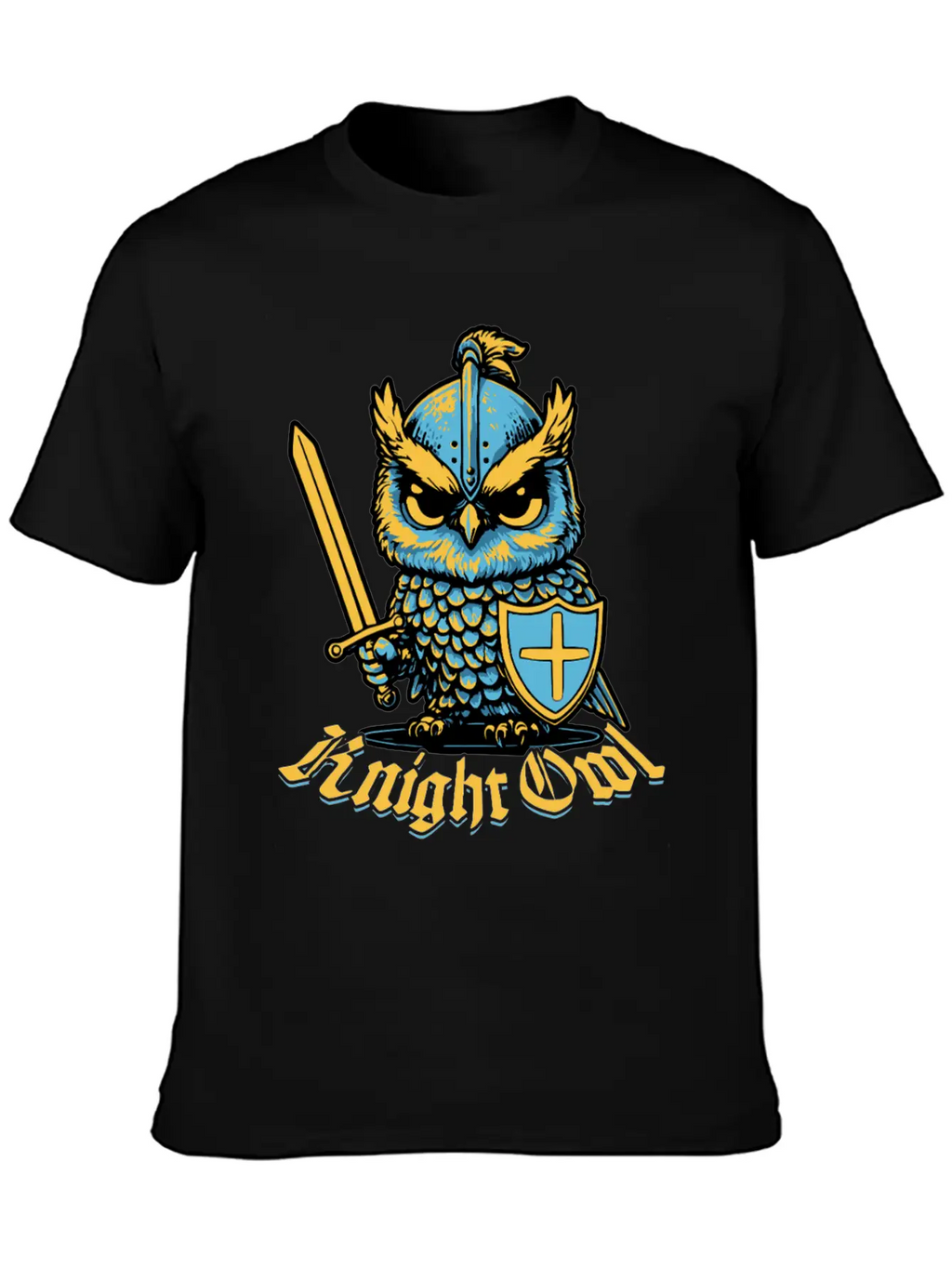 Knight Owl Jousting Ren Faire Knights Funny Casual Graphic T-Shirt – Simple And Comfortable Daily Wear