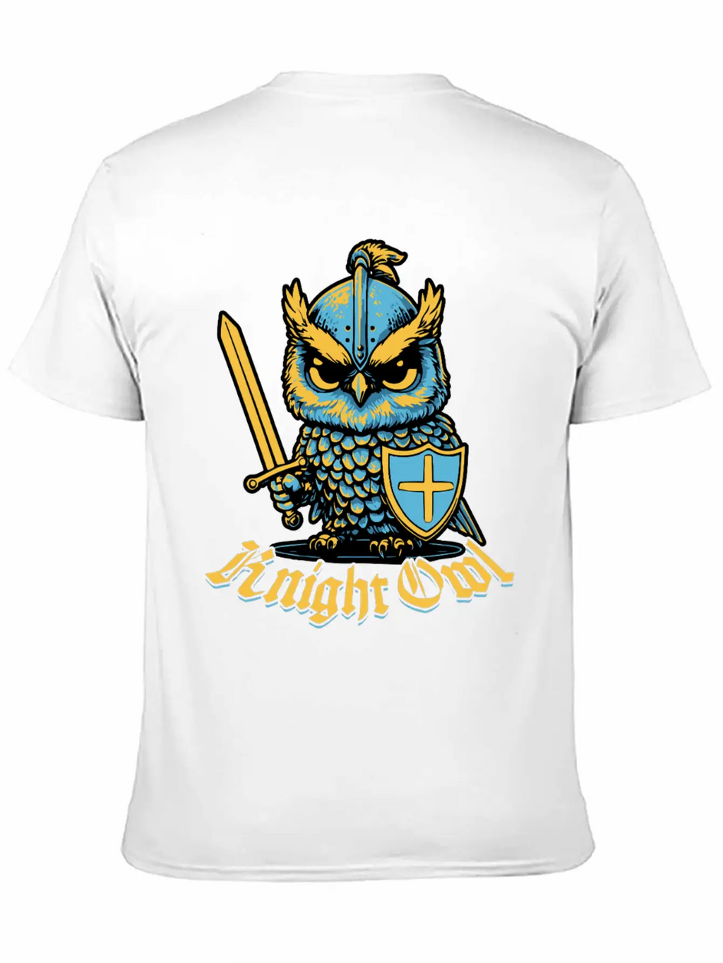 Knight Owl Jousting Ren Faire Knights Funny Casual Graphic T-Shirt – Simple And Comfortable Daily Wear